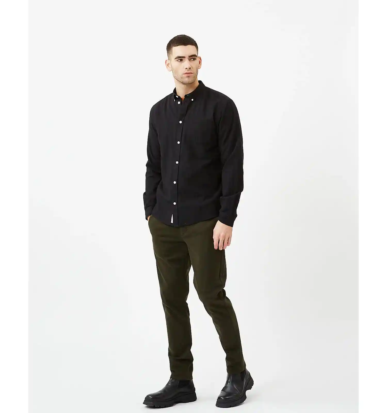 Minimum Jay 3.0 Longsleeve Shirt, black/grey melange - Image 6