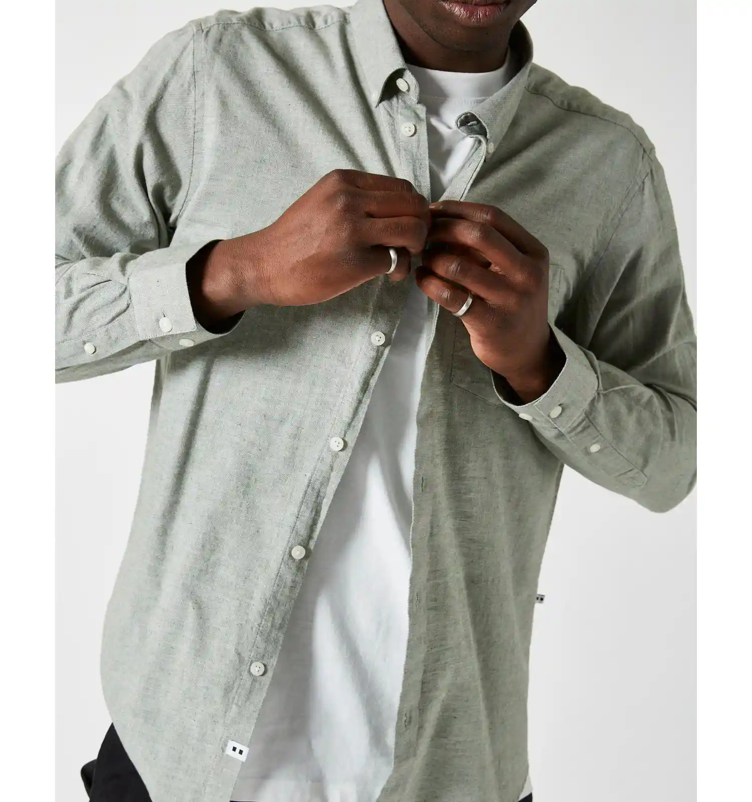 Minimum Jay 3.0 Longsleeve Shirt, laurel wreath melange - Image 2