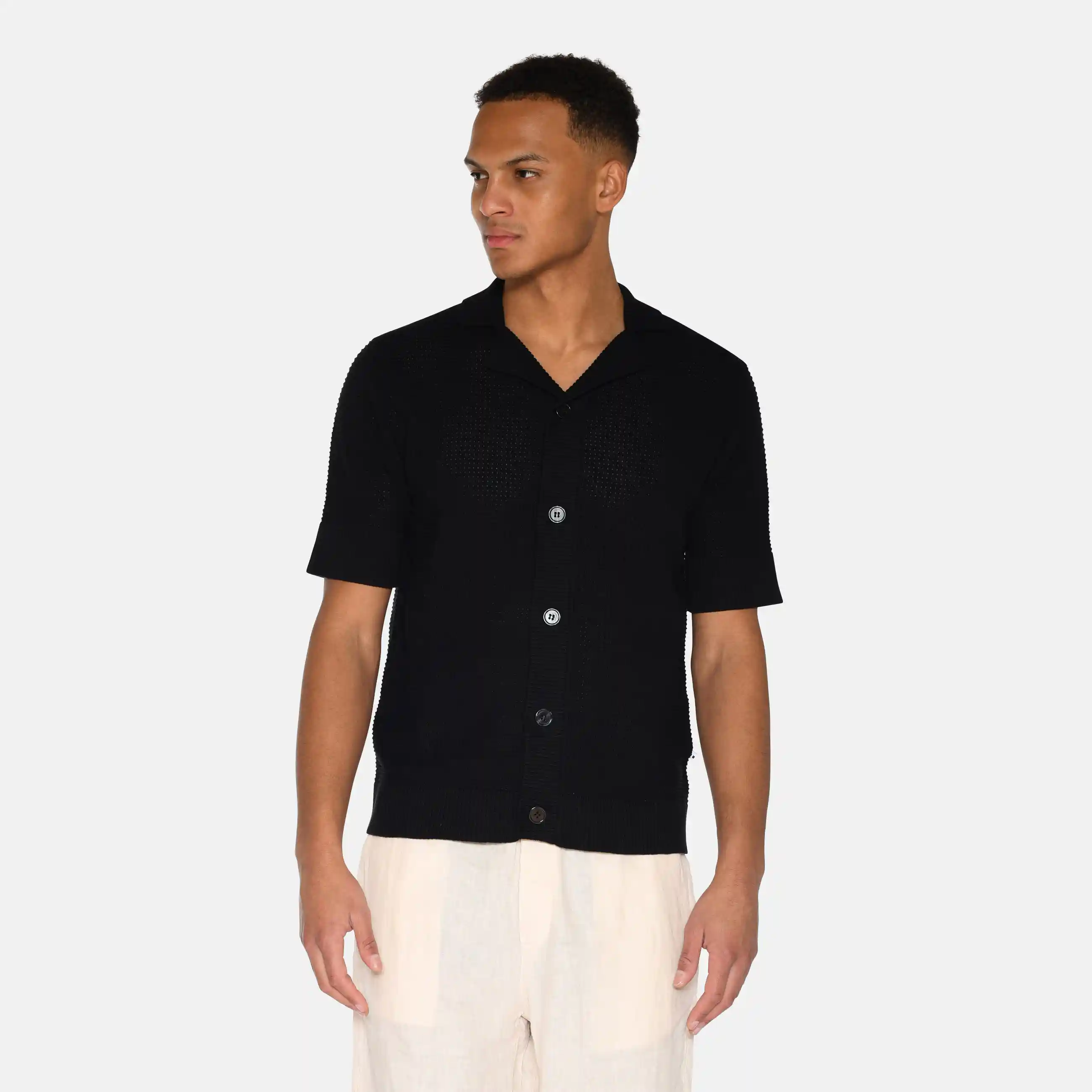 Minimum Mason Crochet Cardigan, black