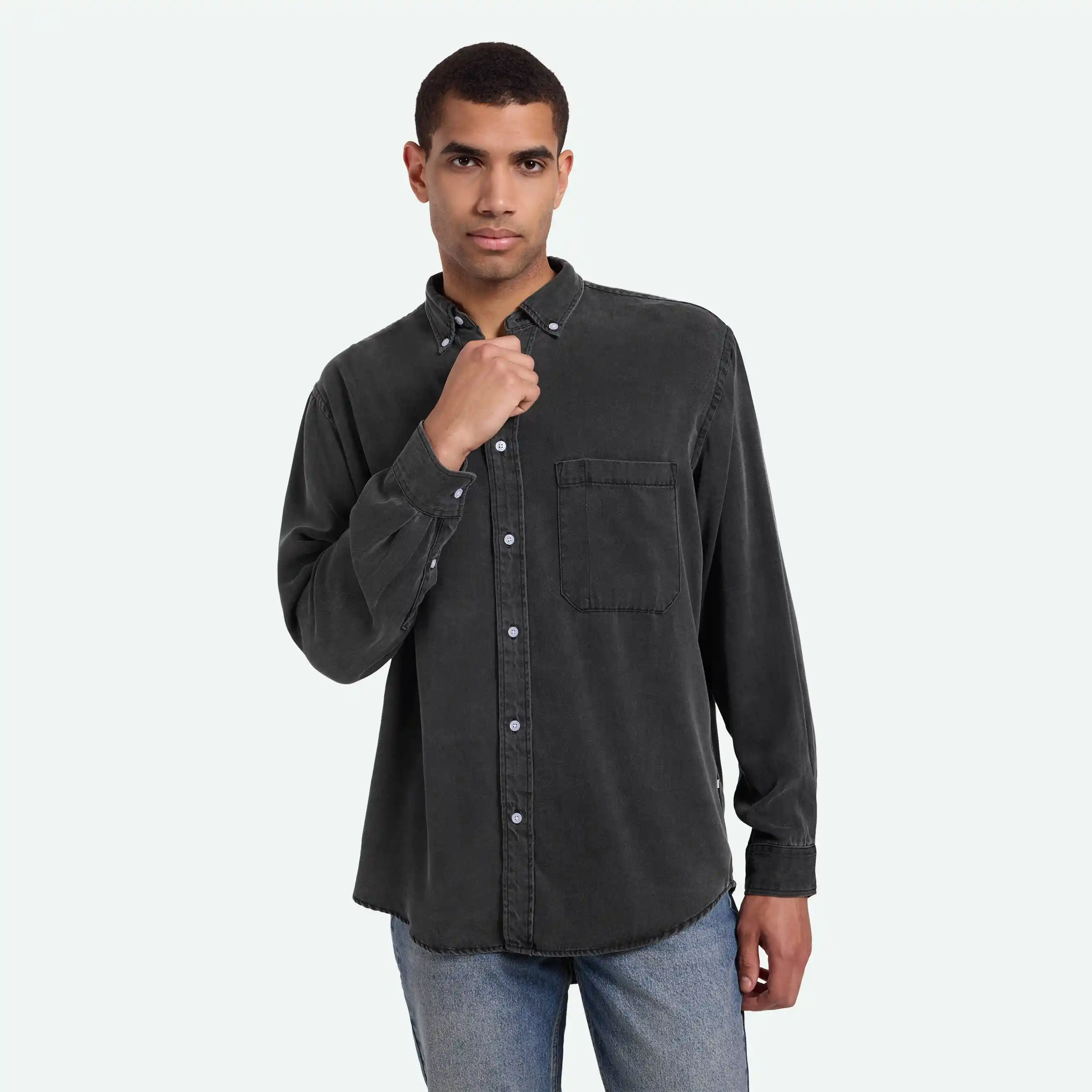 Minimum Pedro Long Sleeve Shirt, black