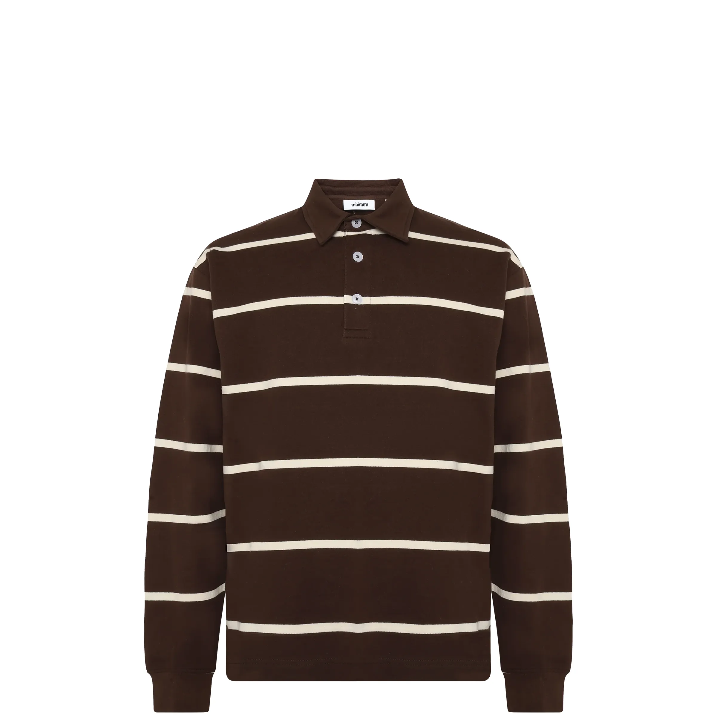 Minimum Tate Rugby Polo, seal brown