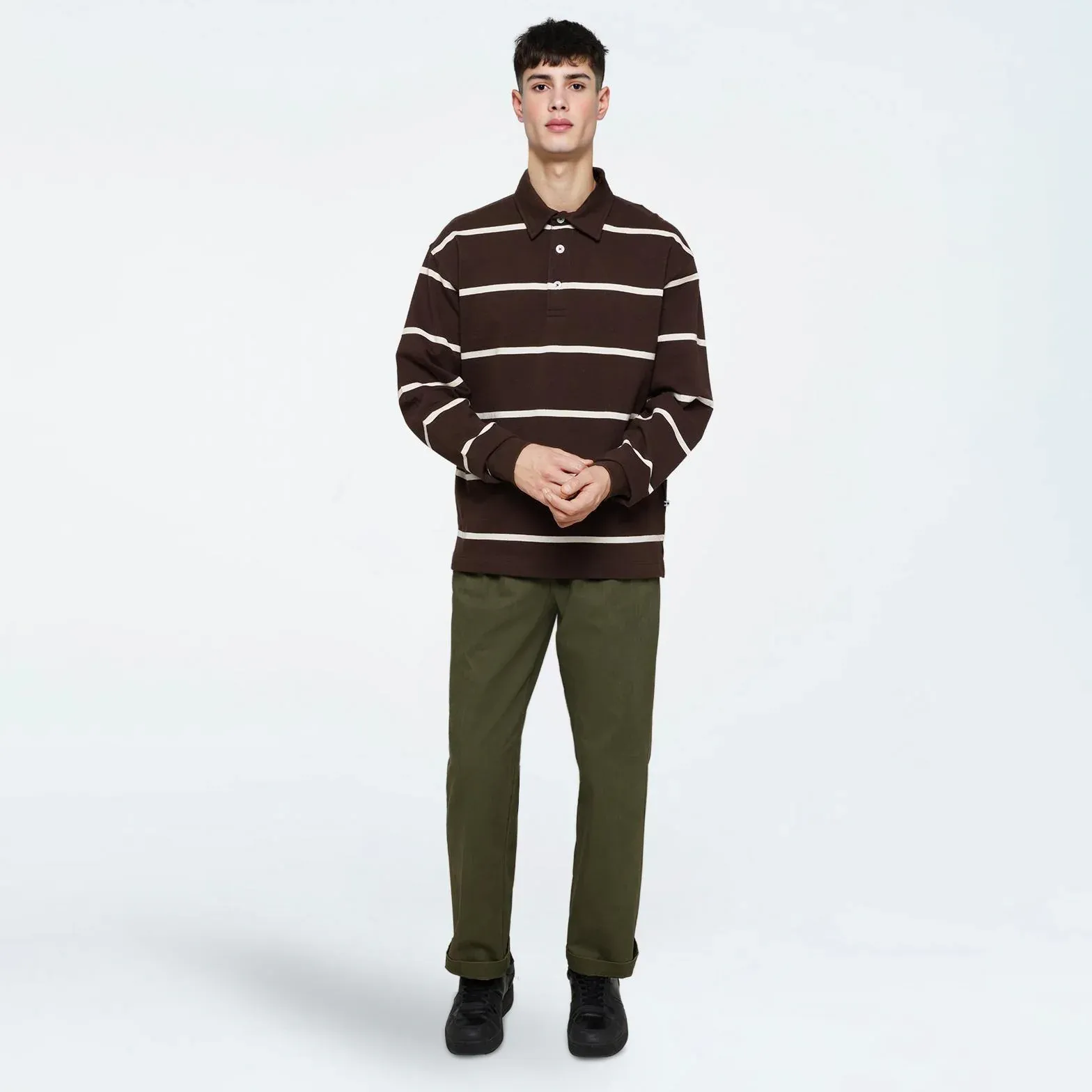 Minimum Tate Rugby Polo, seal brown - Image 2
