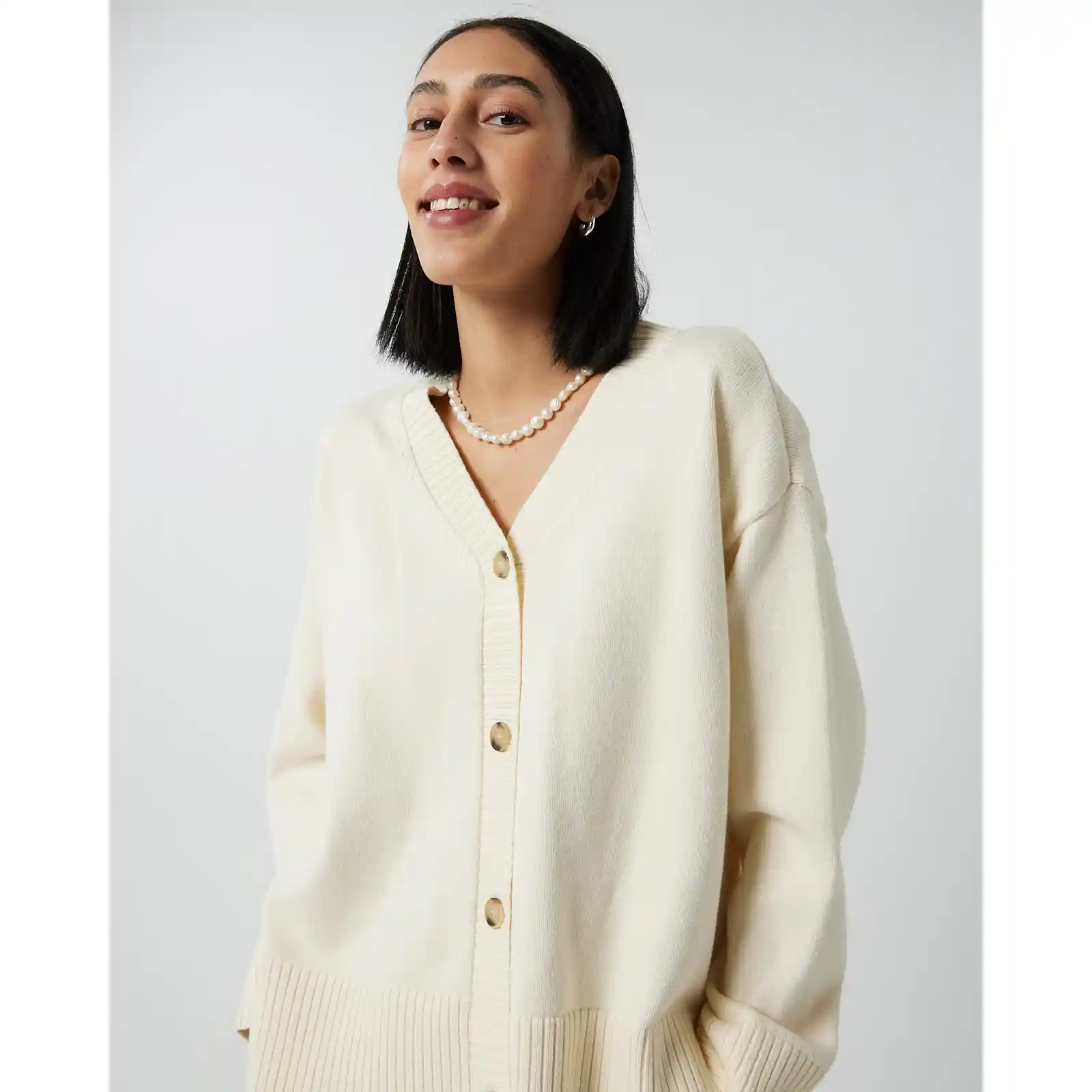 Minimum Womens Trianna Cardigan, broken white - Image 2
