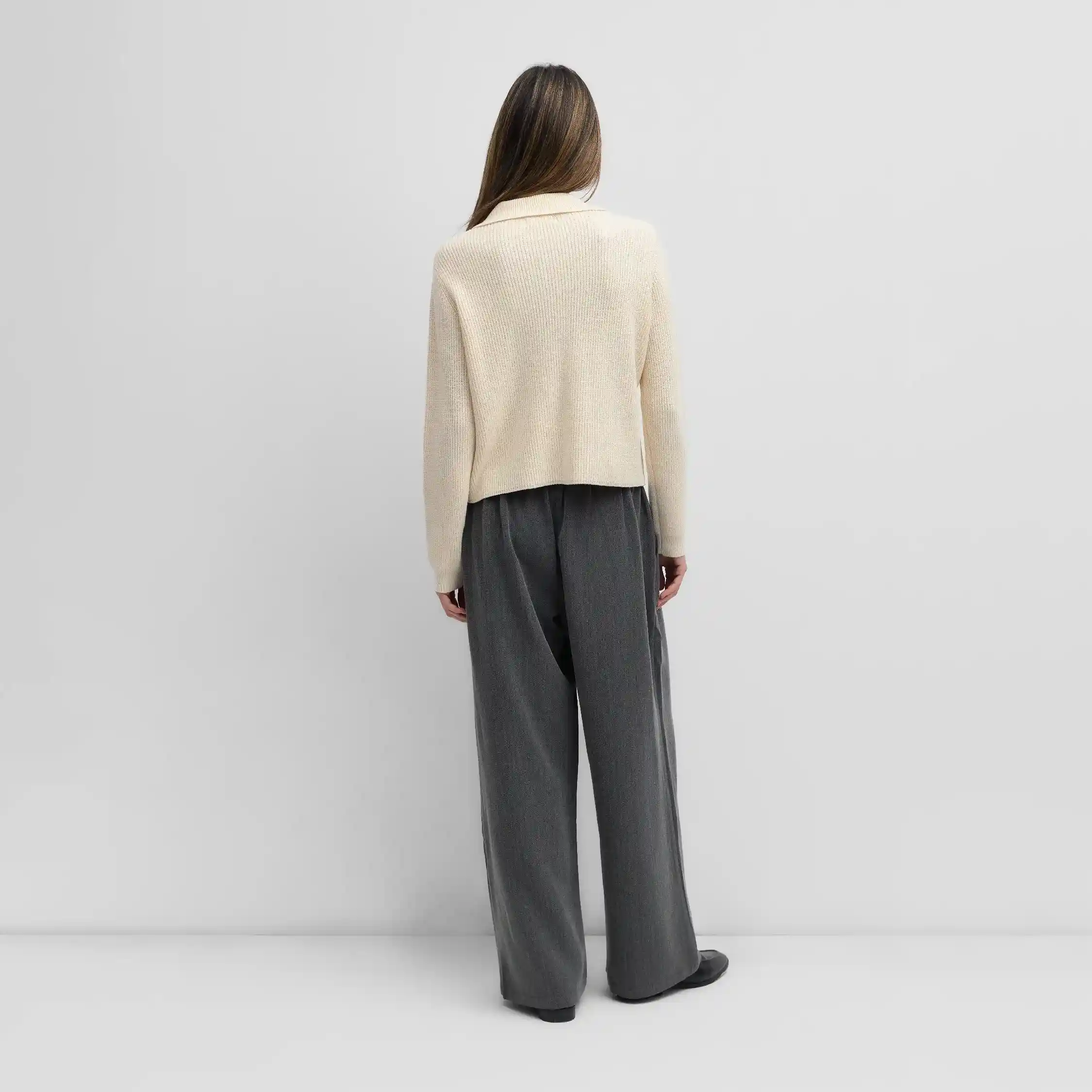 Mod Ref Womens The Raye Sweater, ivory - Image 3
