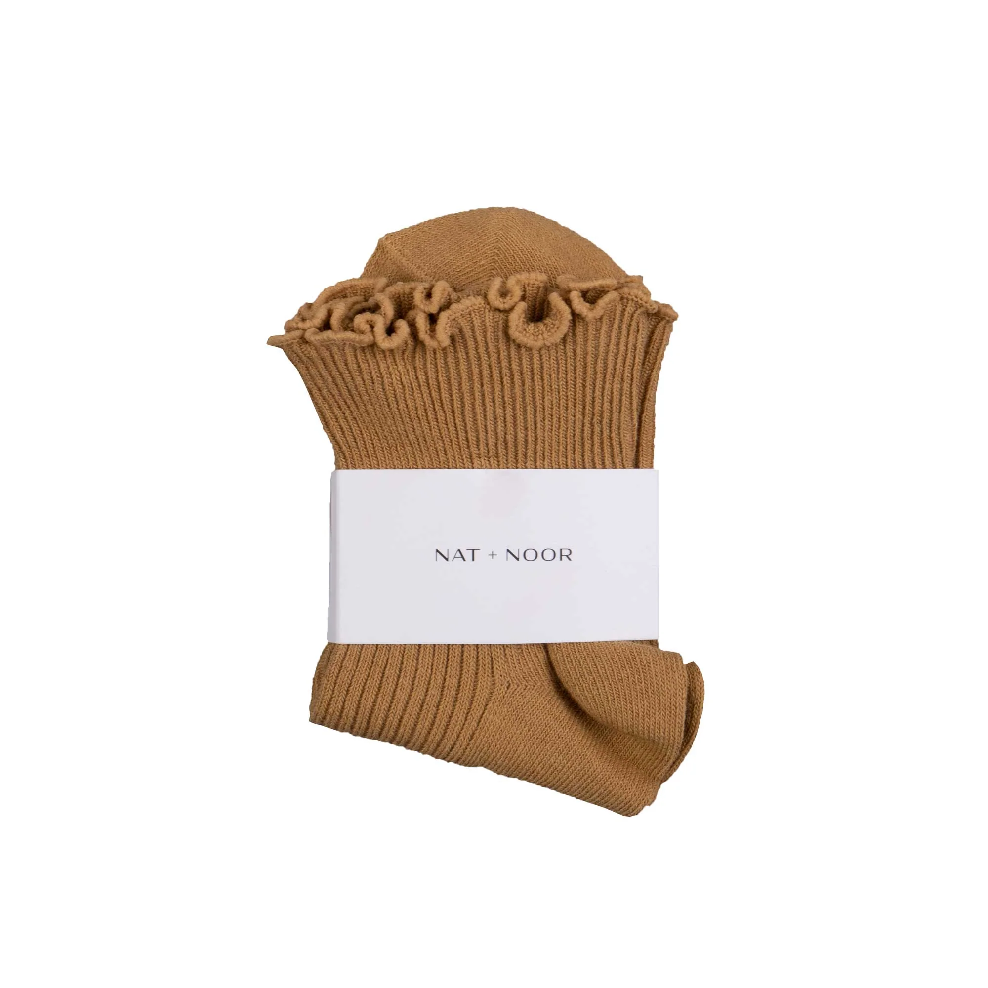 Nat and Noor Ruffle socks, mustard - Image 2