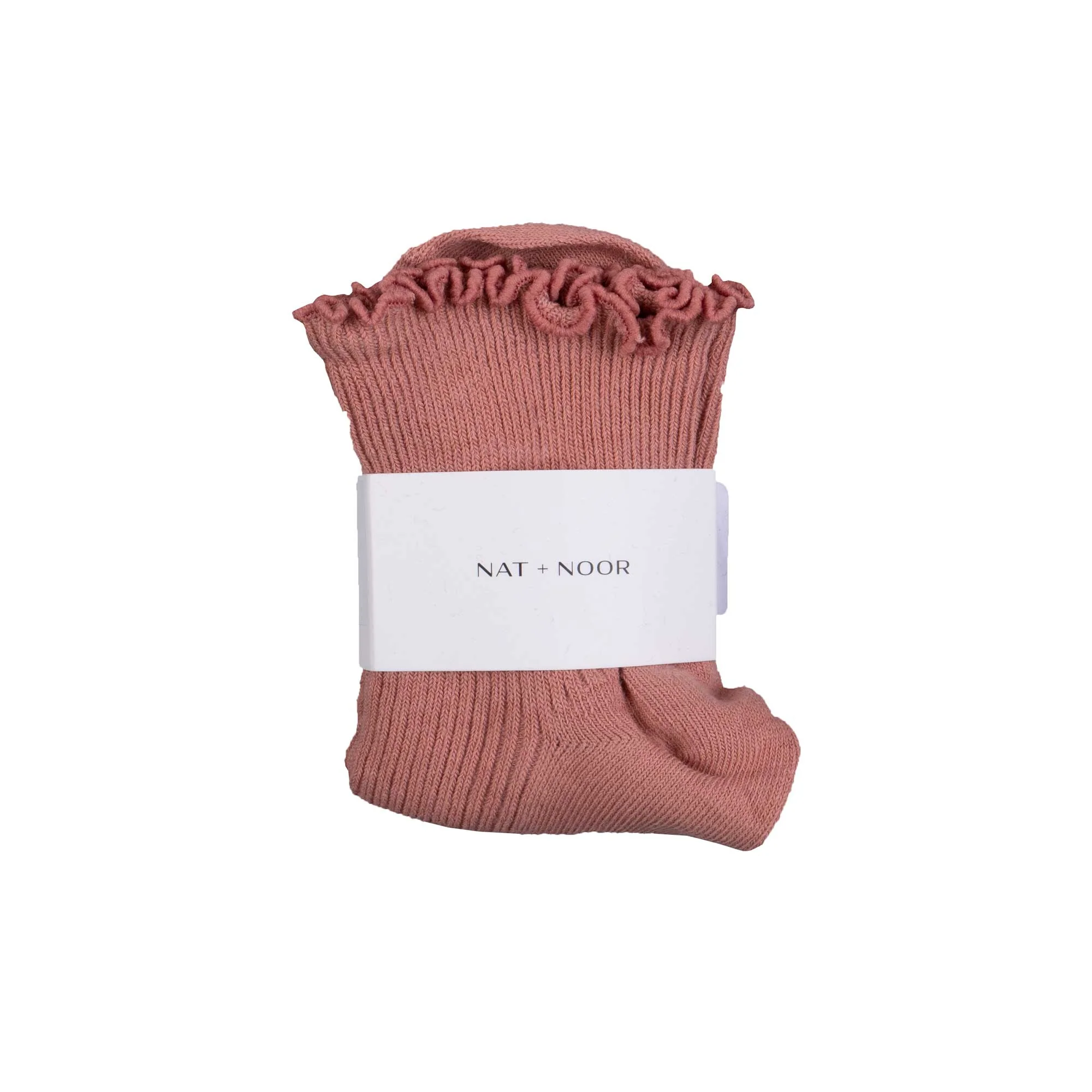Nat and Noor Ruffle socks, rose - Image 2