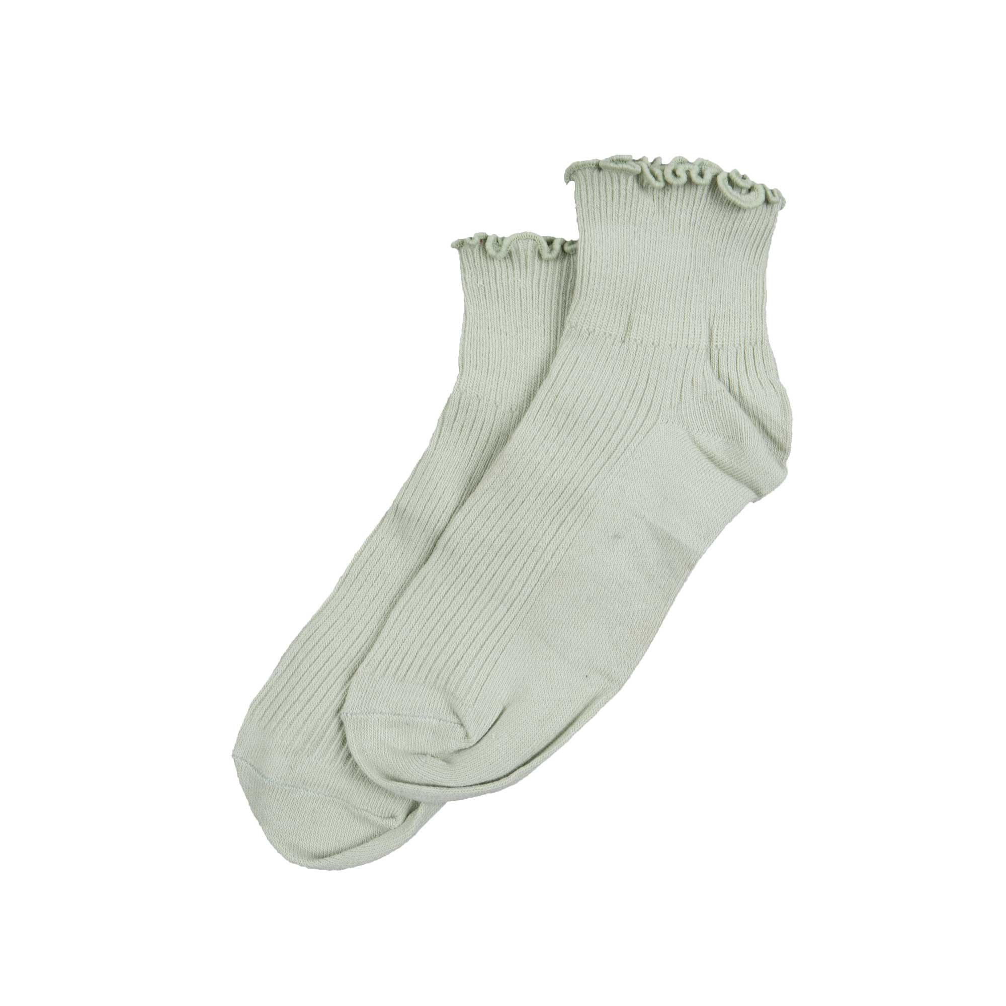 Nat and Noor Ruffle socks, sage