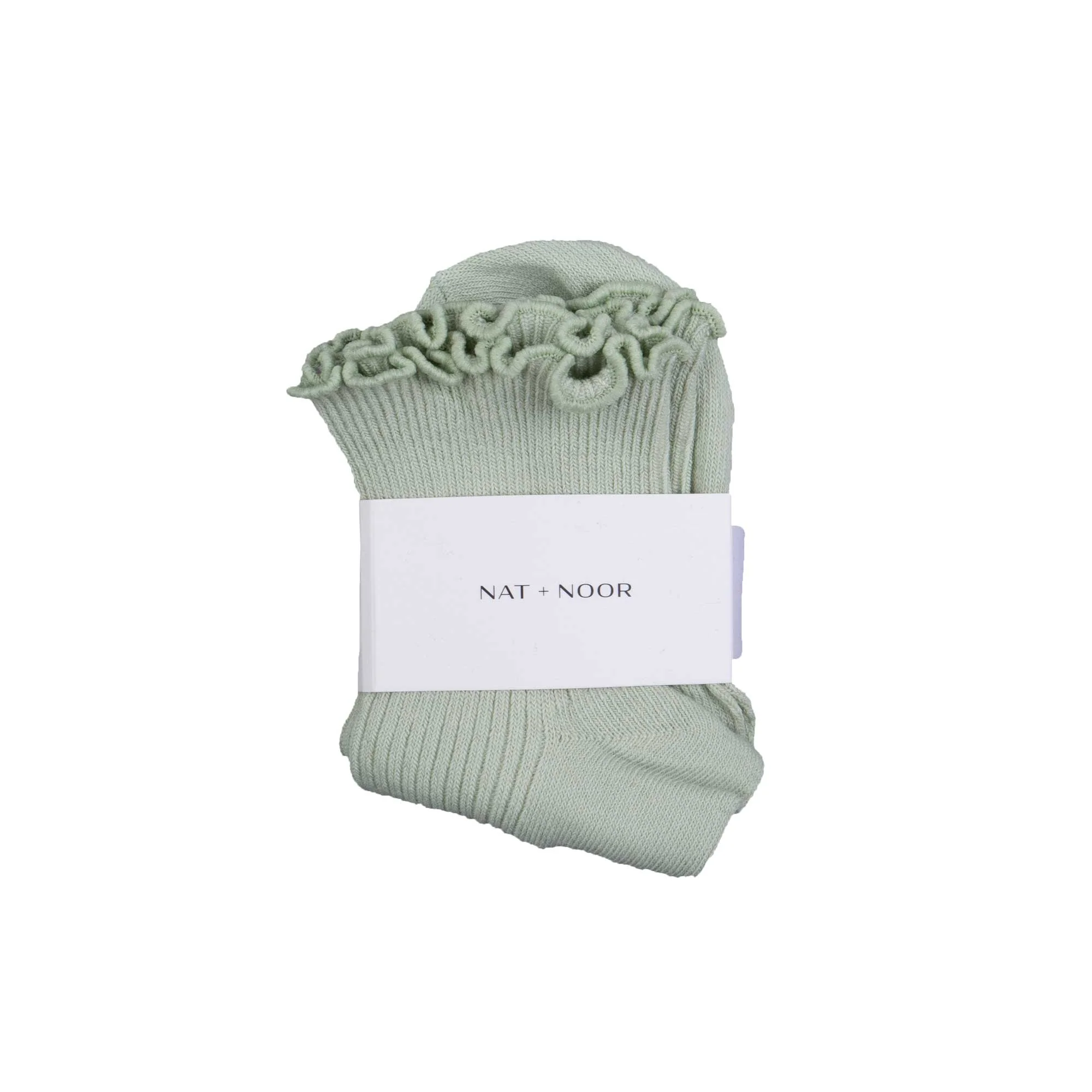 Nat and Noor Ruffle socks, sage - Image 2