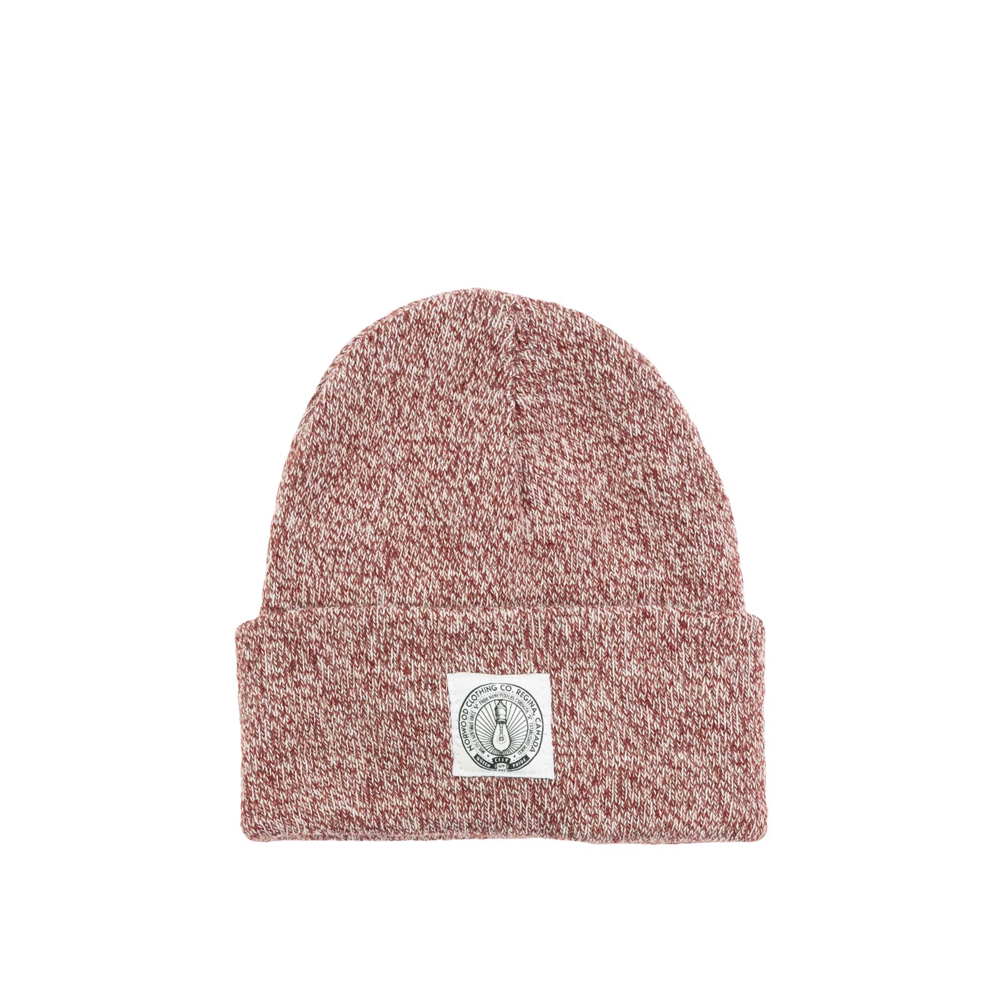 Norwood Light Bulb cuff beanie, burgundy melange