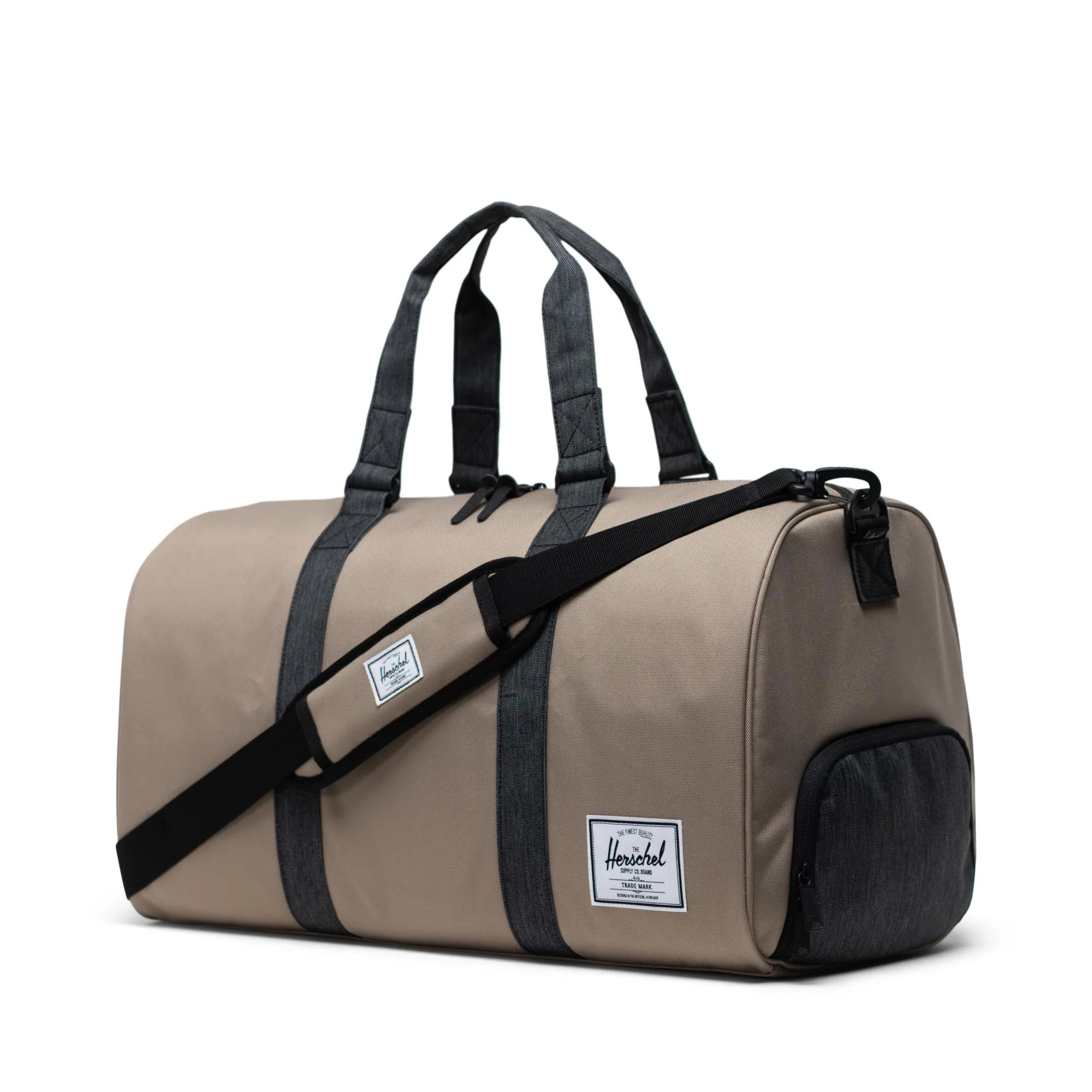 Herschel Novel Duffle, timberwolf/black denim - Image 3