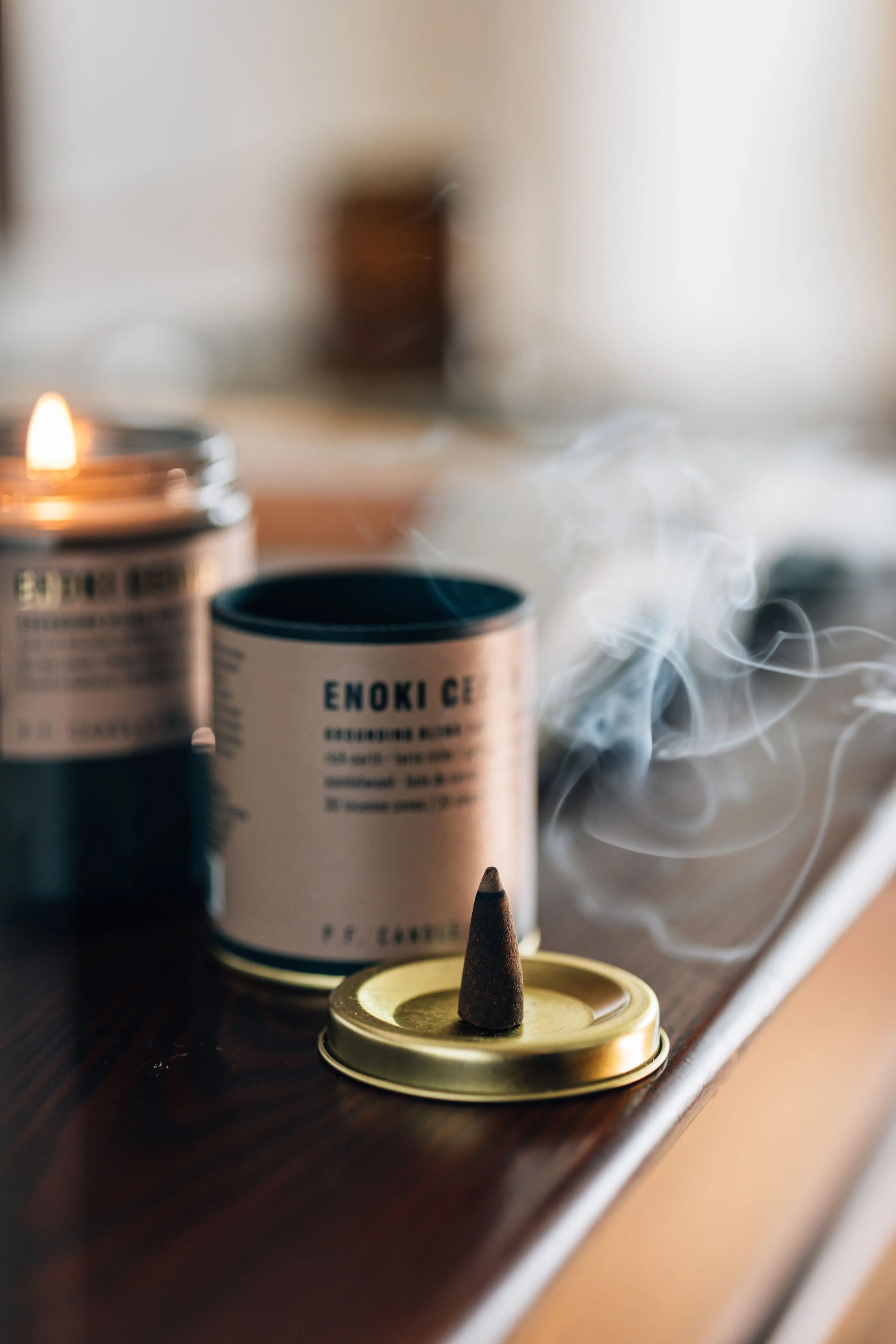 P.F. Candle Co. Enoki Cedar Alchemy Incense Cones - Image 2