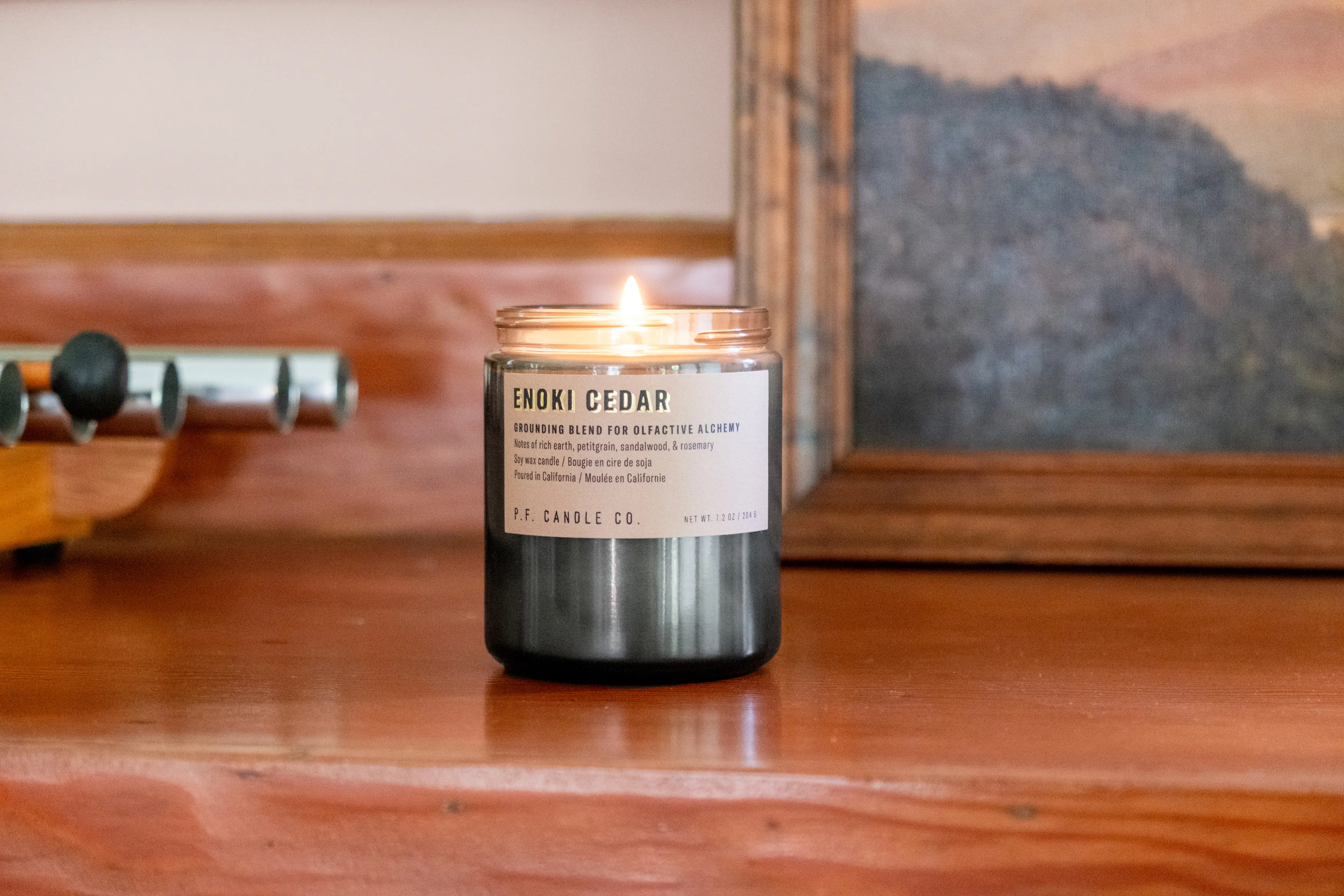 P.F. Candle Co. Enoki Cedar Alchemy Soy Candle- 7.2 Oz - Image 2