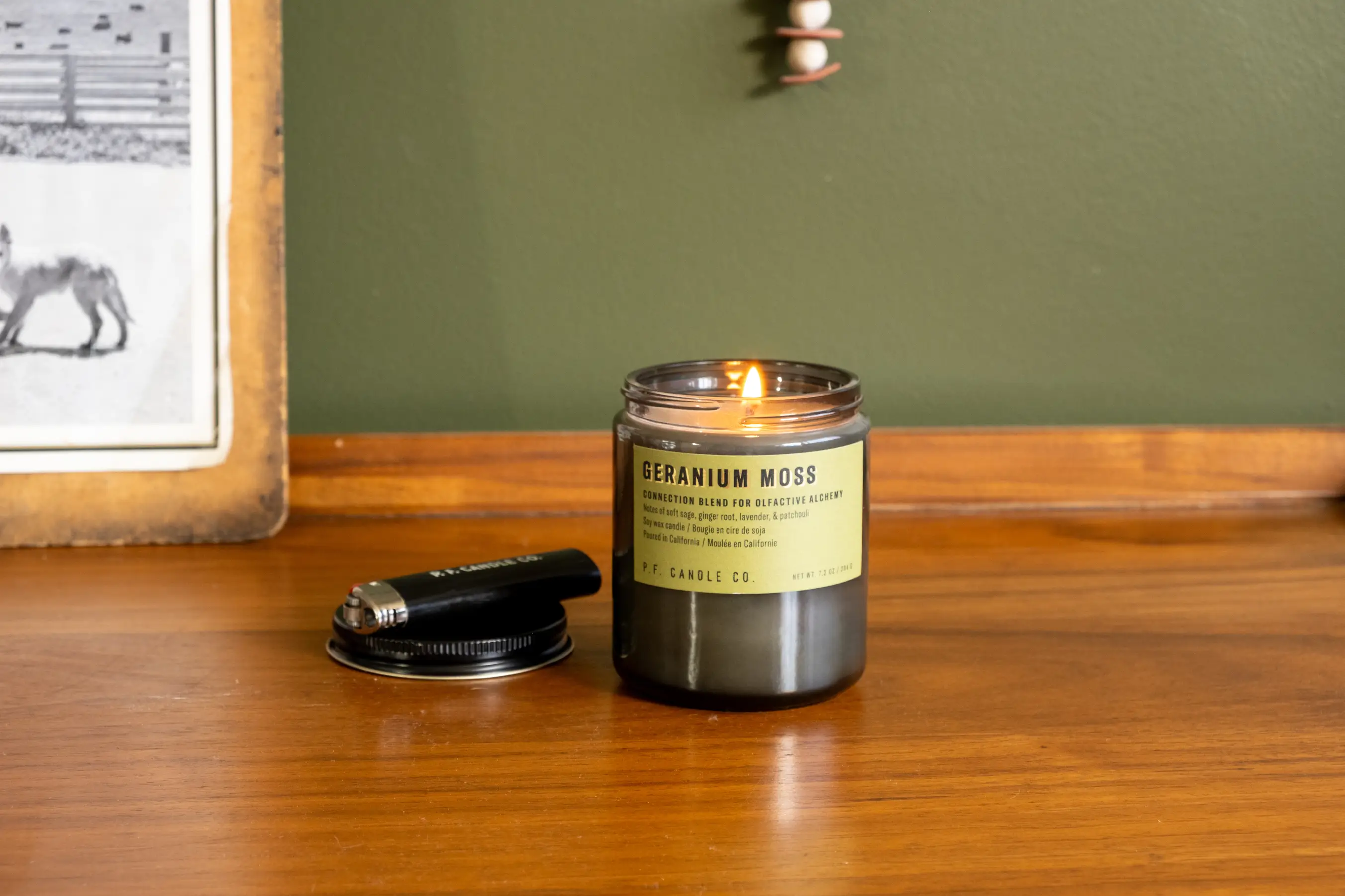 P.F. Candle Co. Geranium Moss Alchemy Soy Candle- 7.2 Oz - Image 2