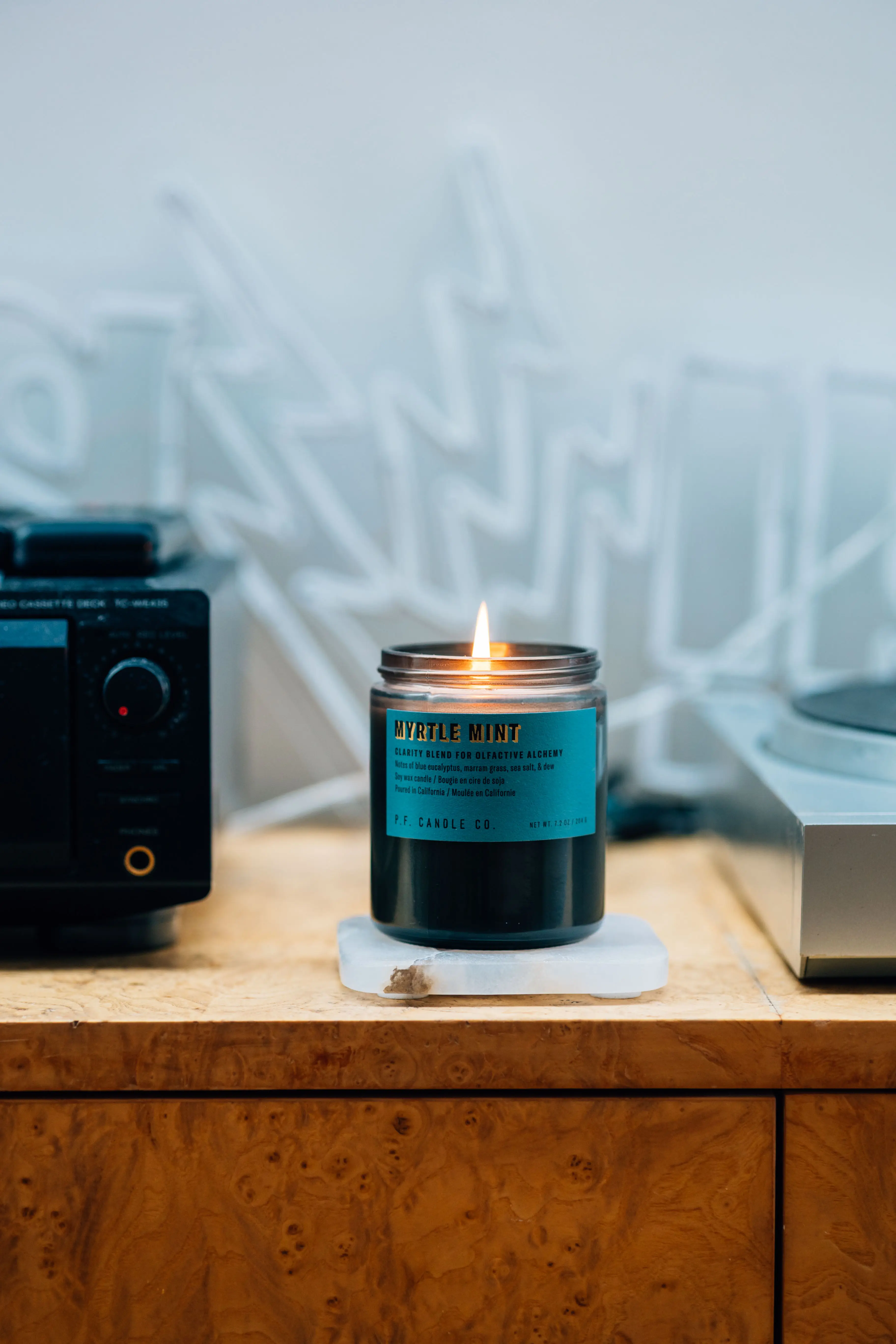 P.F. Candle Co. Myrtle Mint Alchemy Soy Candle- 7.2 Oz - Image 2