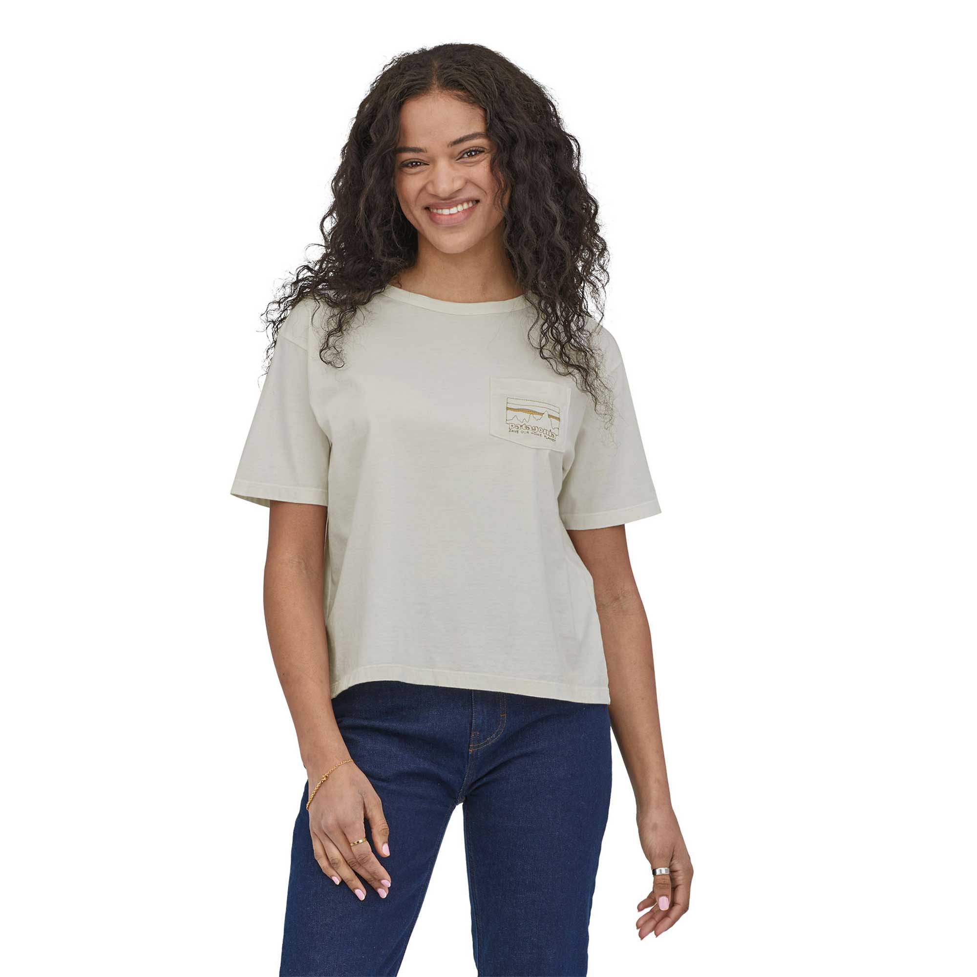 Patagonia Womens 73 Skyline Organic Easy Cut Pocket Tee - Image 3