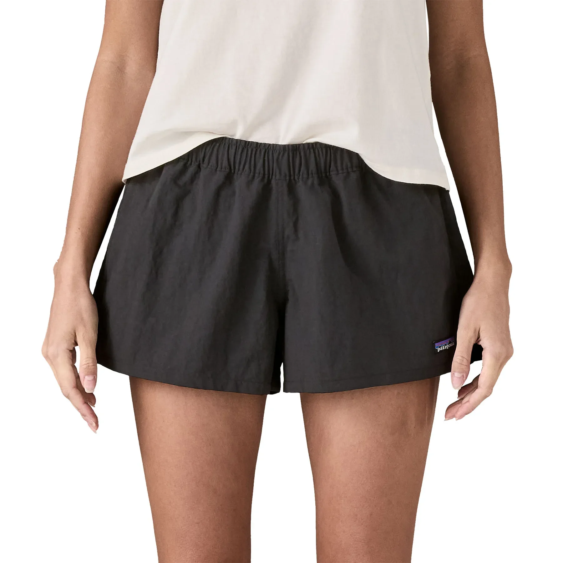 Patagonia Womens Barely Baggies Shorts - 2 1/2 In., black w/black - Image 3
