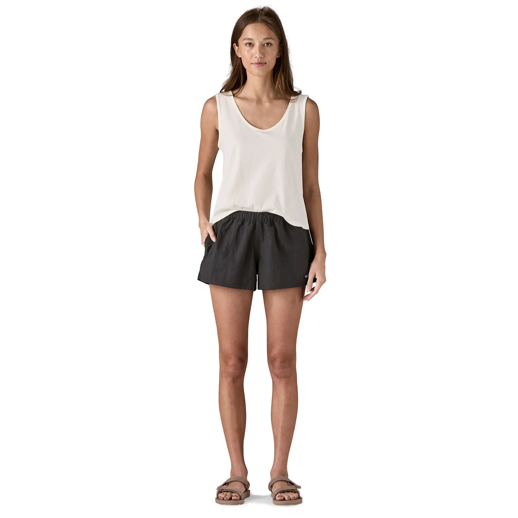 Patagonia Womens Barely Baggies Shorts - 2 1/2 In., black w/black - Image 4