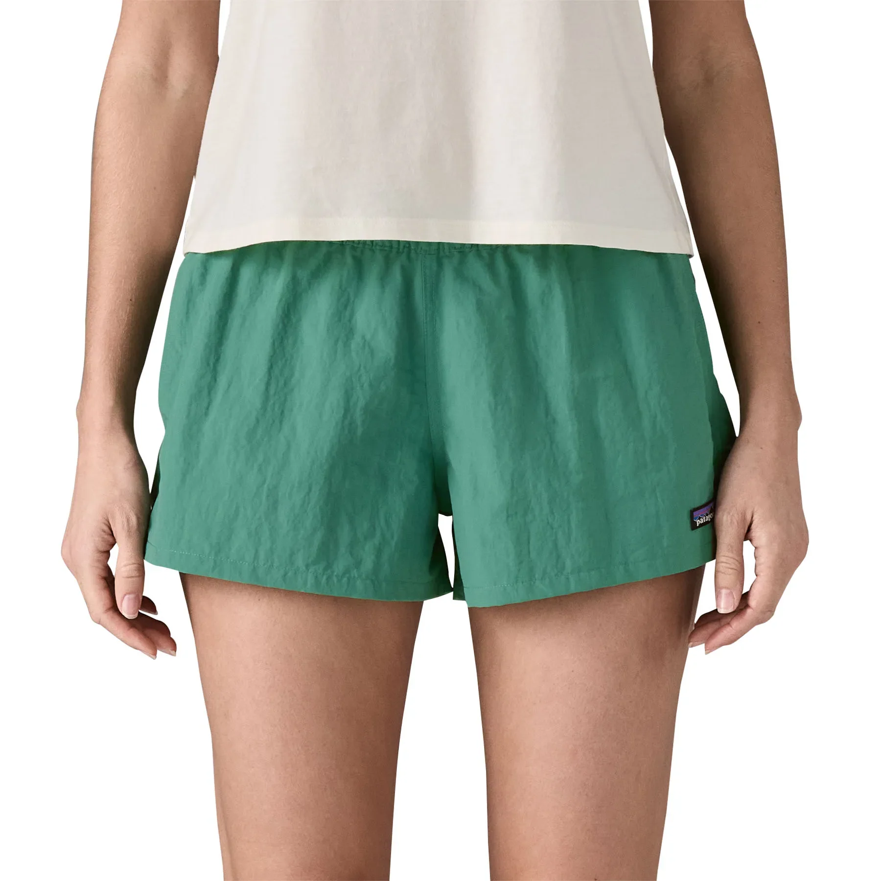 Patagonia Womens Barely Baggies Shorts - 2 1/2 In., heartleaf green - Image 2
