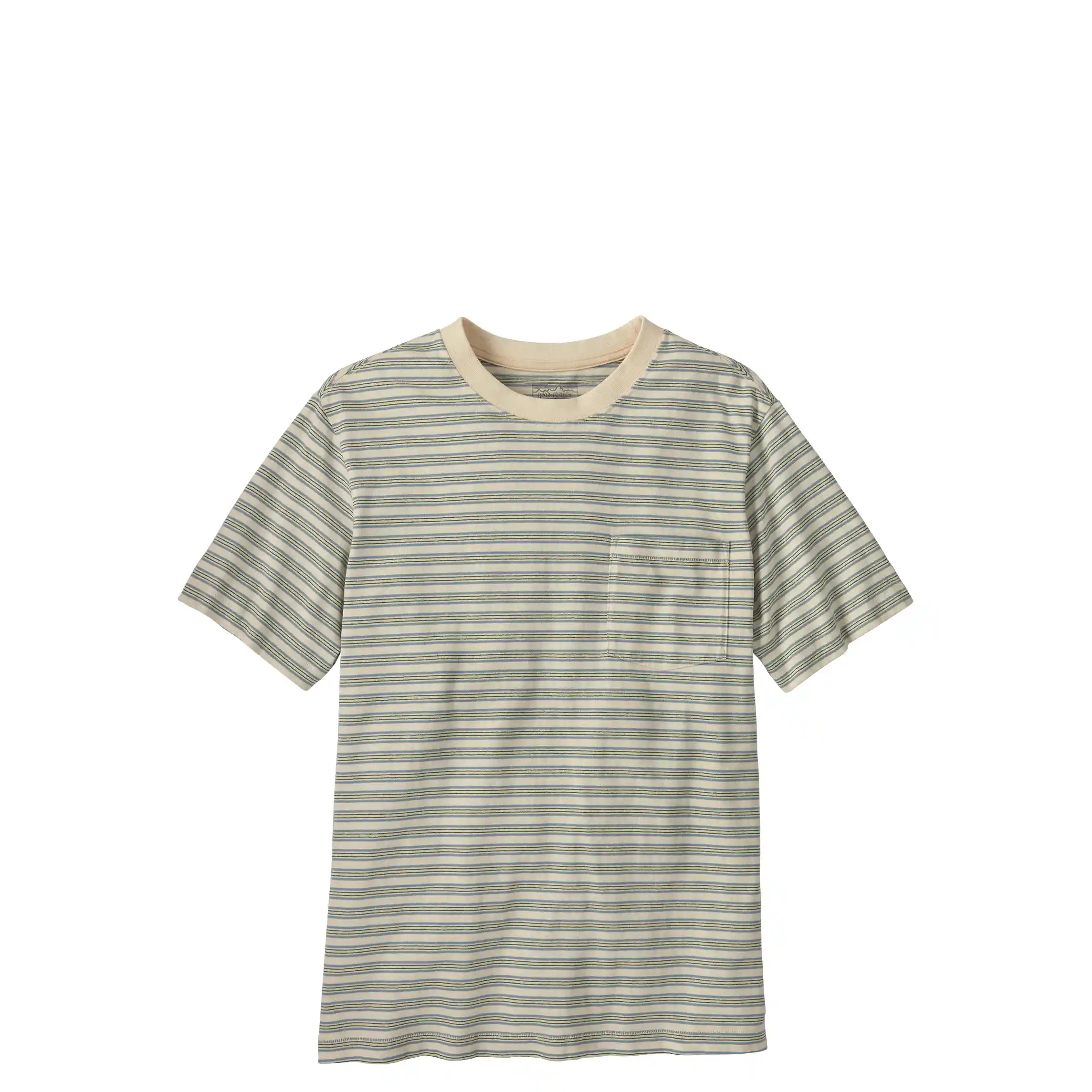 Patagonia Cotton In Conversion Midweight Pocket Tee, hidden stripe: natural