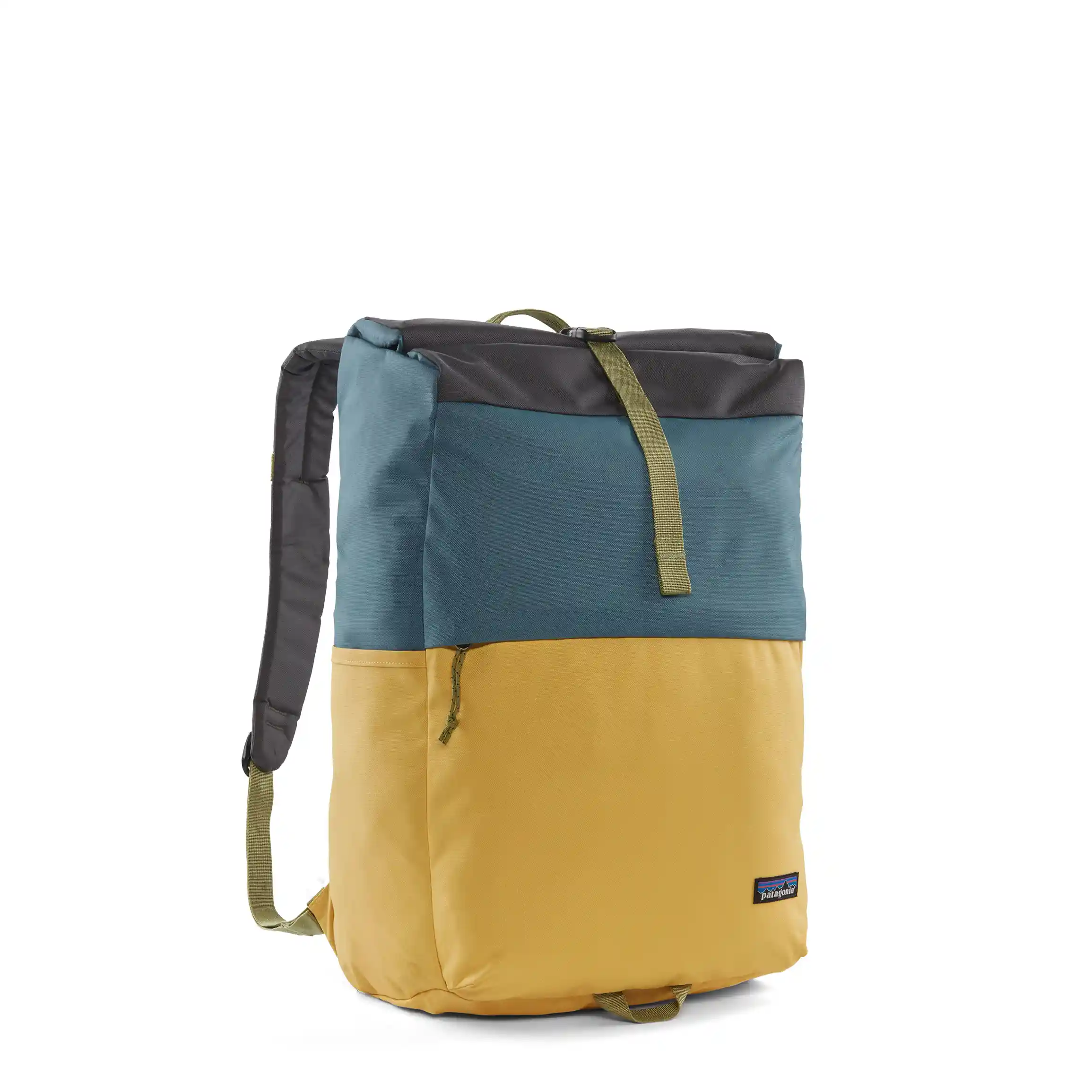 Patagonia Fieldsmith Roll Top Pack, patchwork: surfboard yellow w/abalone blue