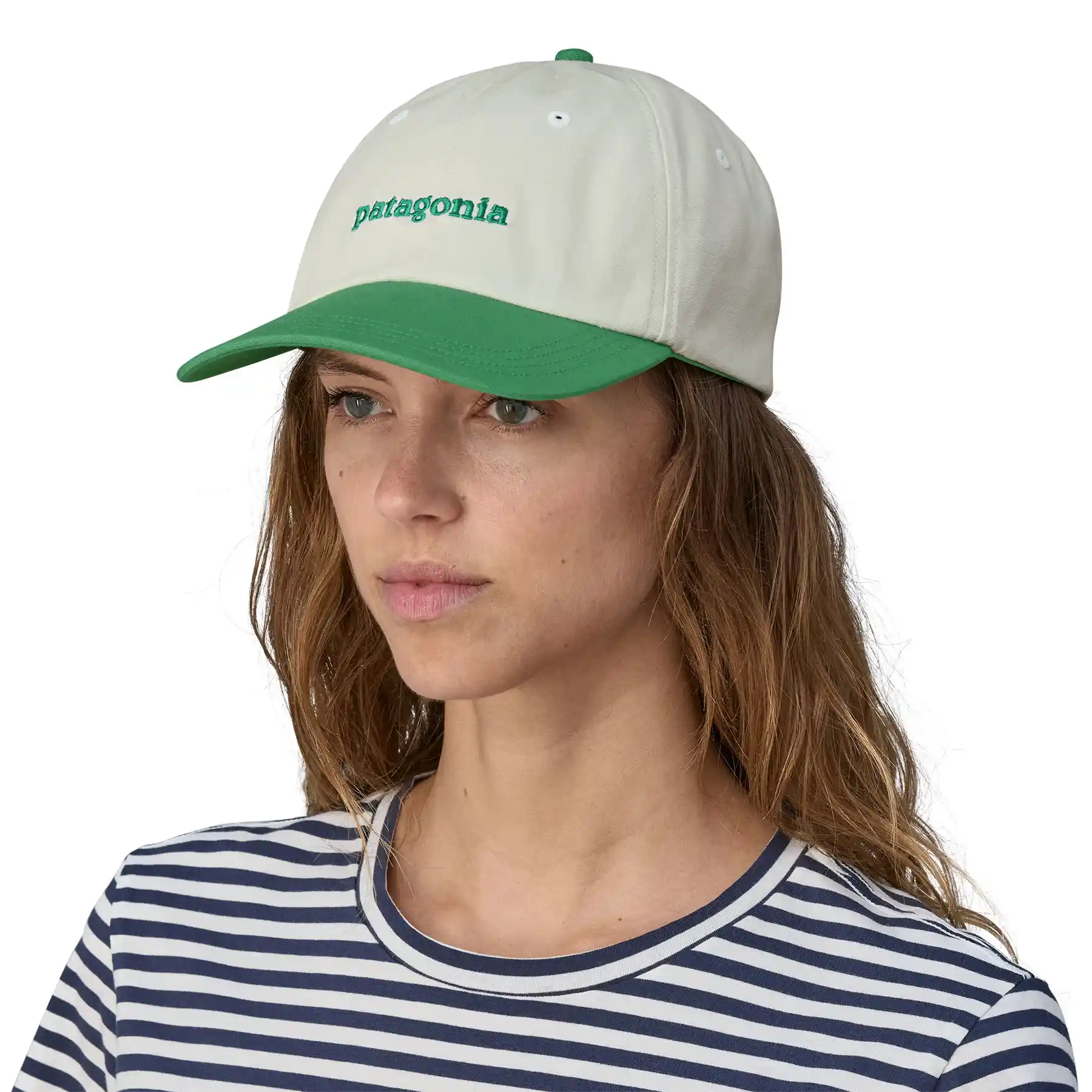 Patagonia Fitz Roy Icon Trad Cap, text logo: gather green - Image 2