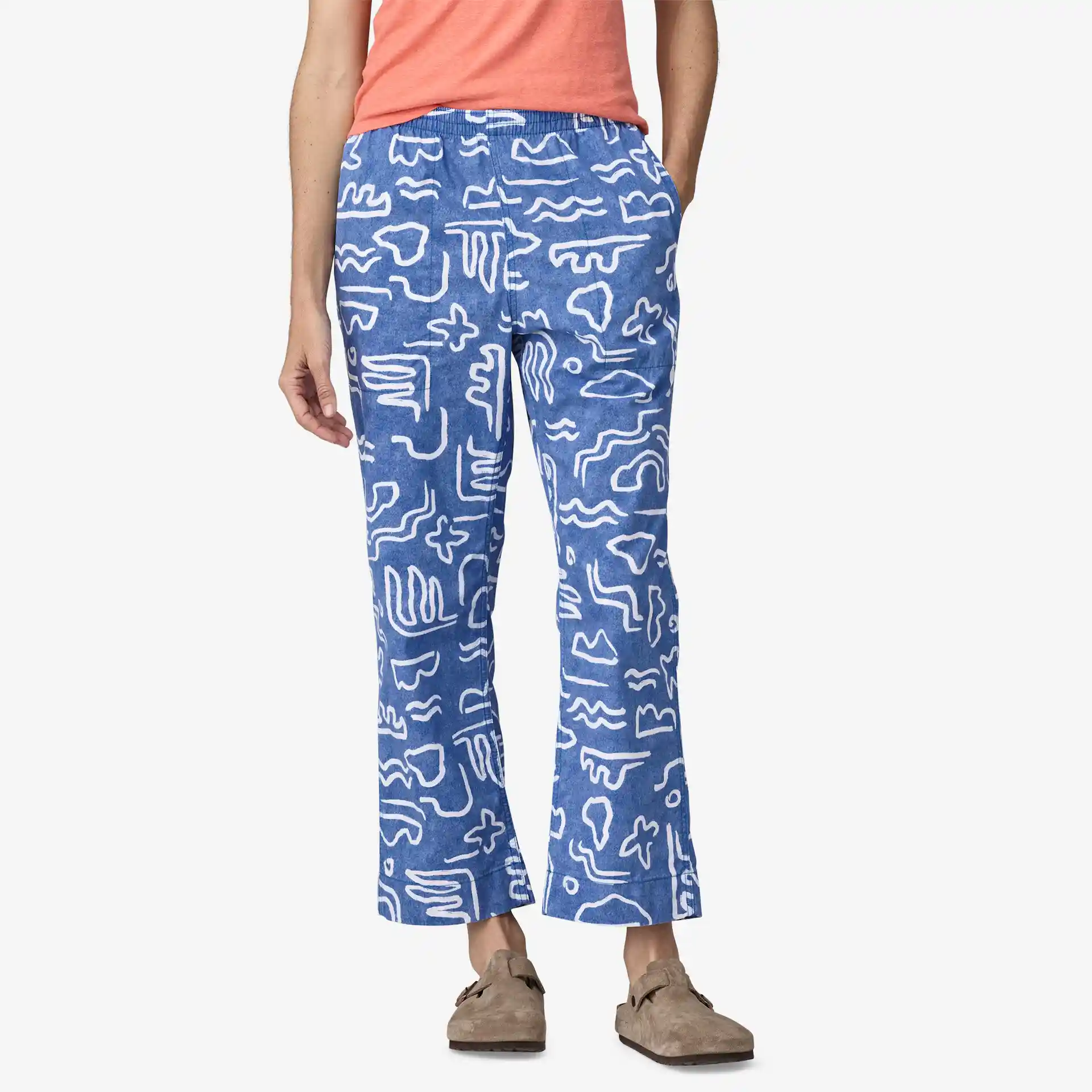 Patagonia Womens Funhoggers Pants, channel islands: vessel blue - Image 2