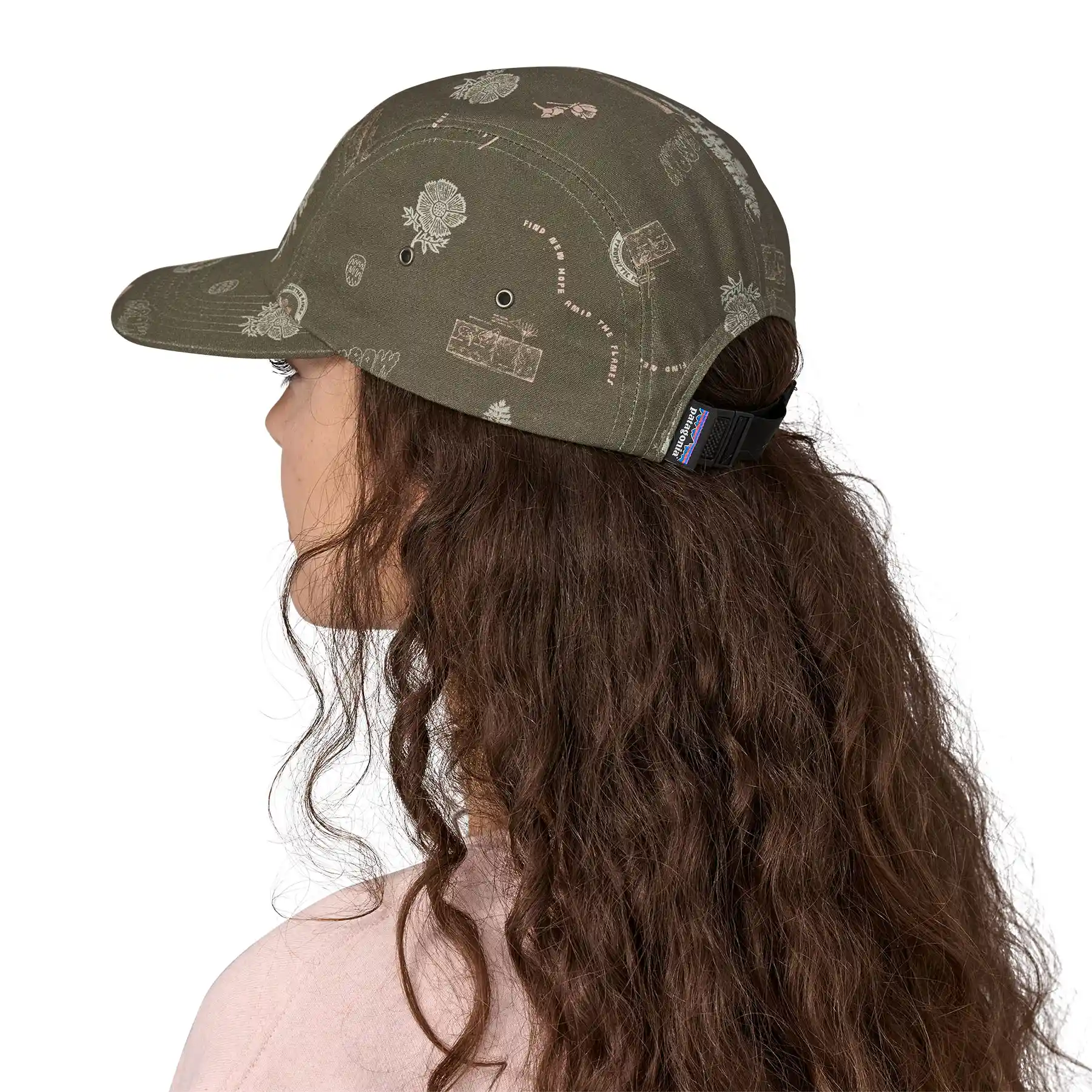 Patagonia Graphic Maclure Hat, text logo: new growth basin green - Image 3