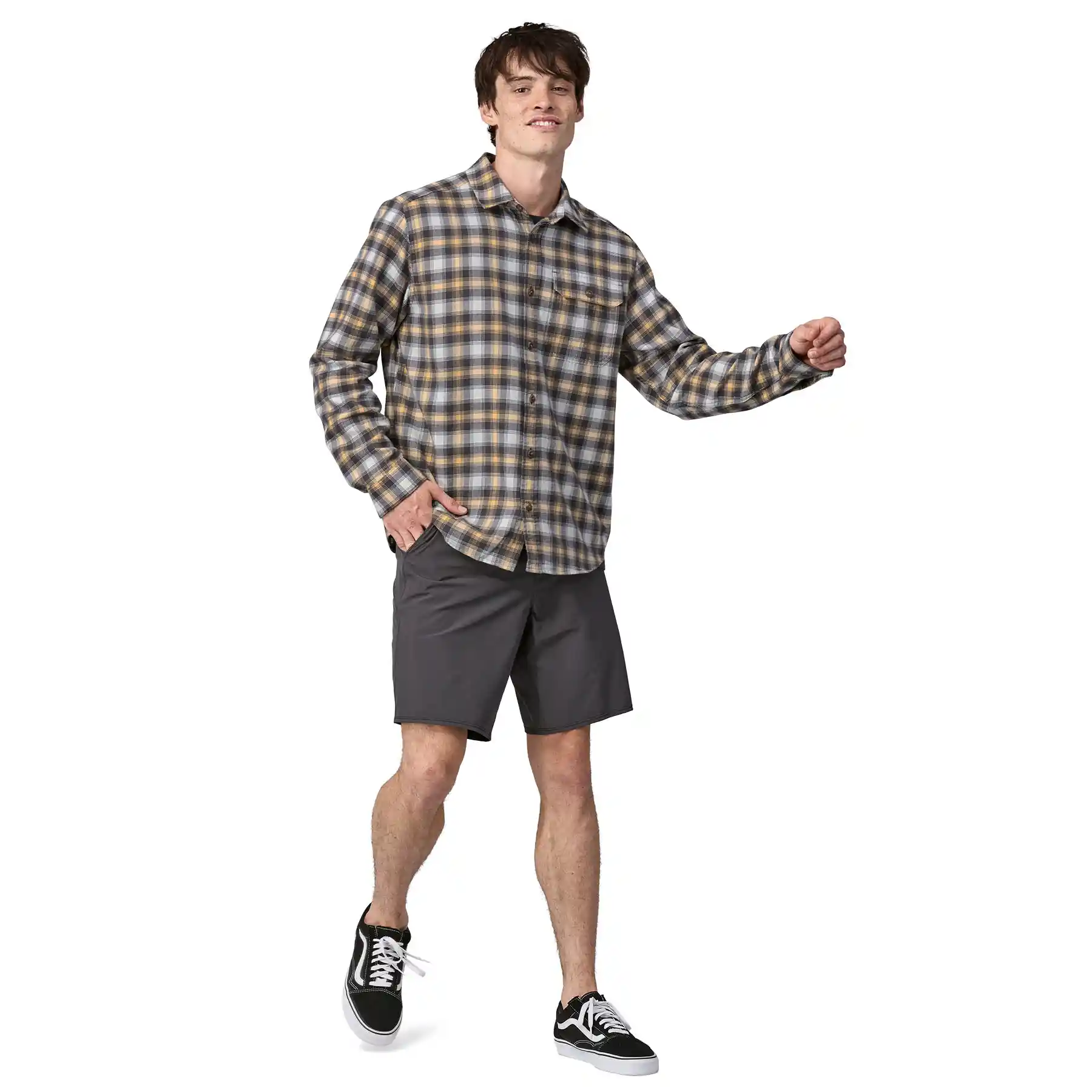 Patagonia Lightweight Fjord Flannel Shirt, beach day: sandy melon - Image 4