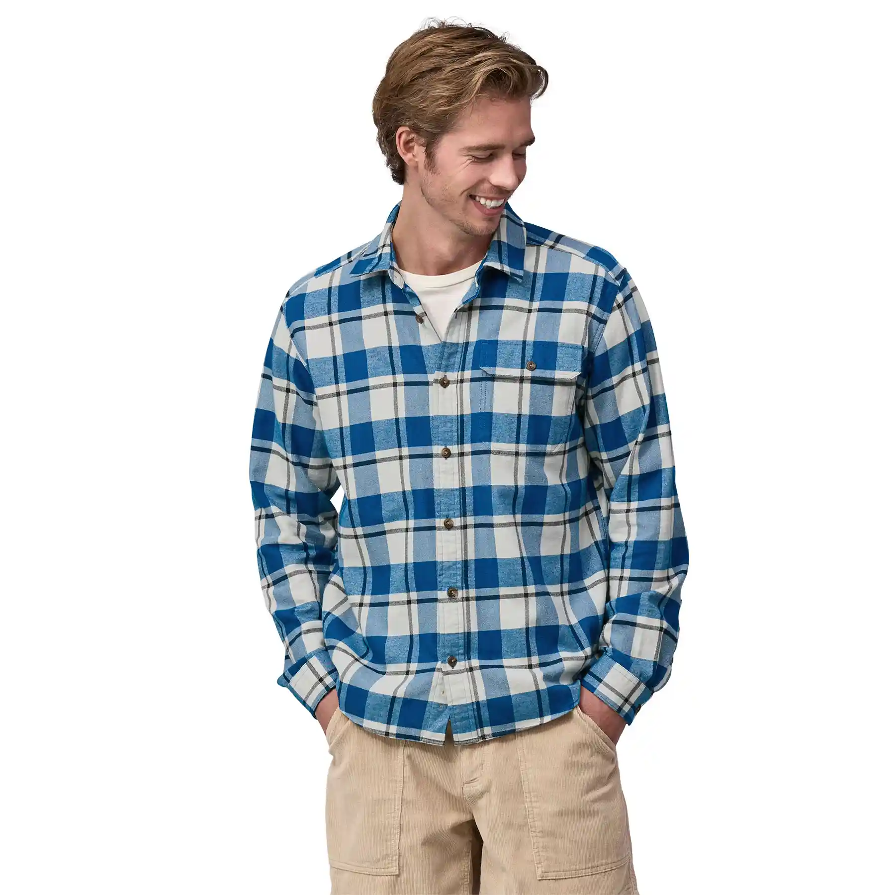 Patagonia Lightweight Fjord Flannel Shirt, captain: endless blue - Image 2