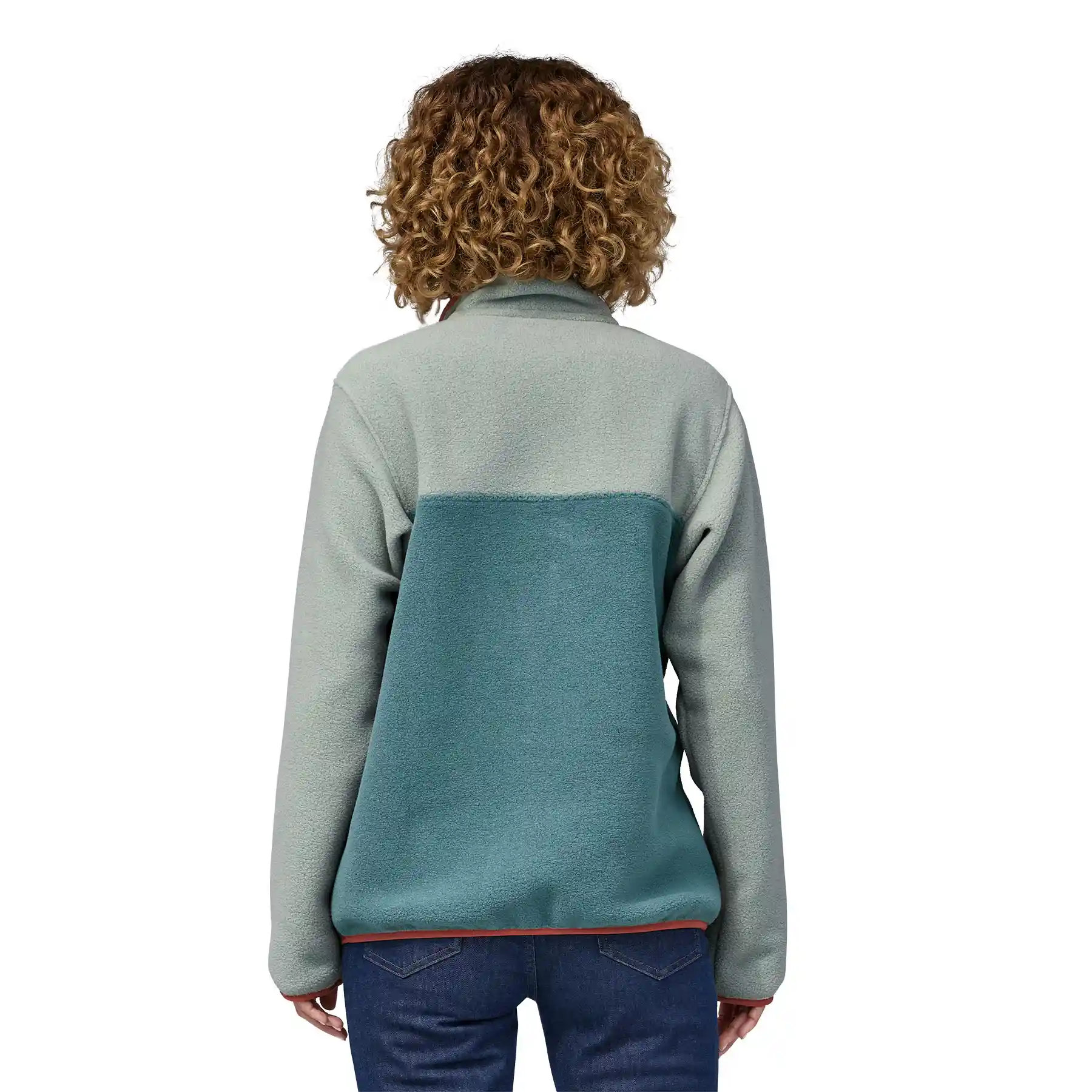 Patagonia Womens Lightweight Synchilla Snap-T Pullover, nouveau green w/sleet green - Image 3