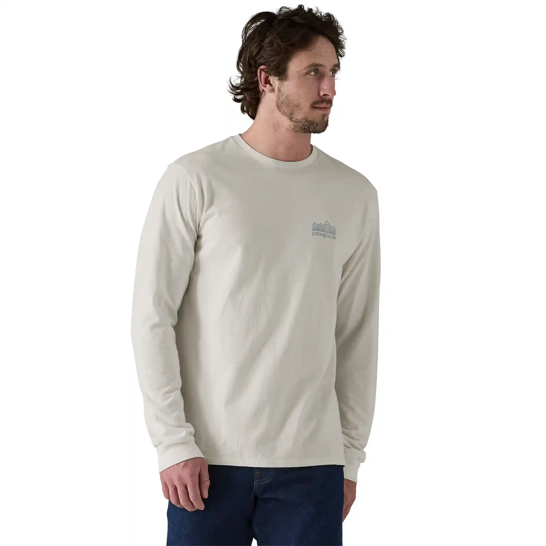Patagonia Long Sleeve Strataspire Responsibili-Tee, birch white - Image 3