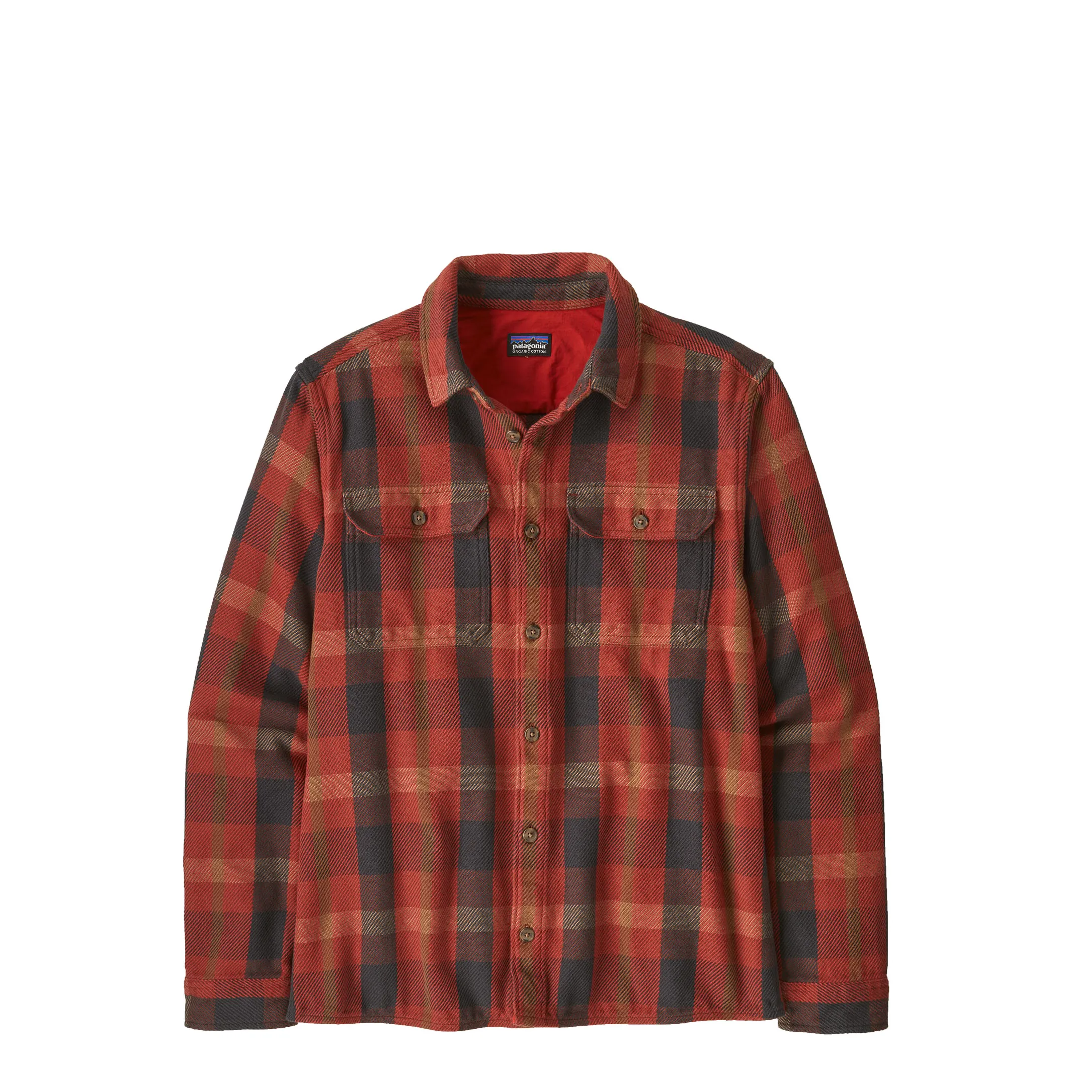 Patagonia Mens Fjord Loft Shirt, hunter: amanita red - Image 3