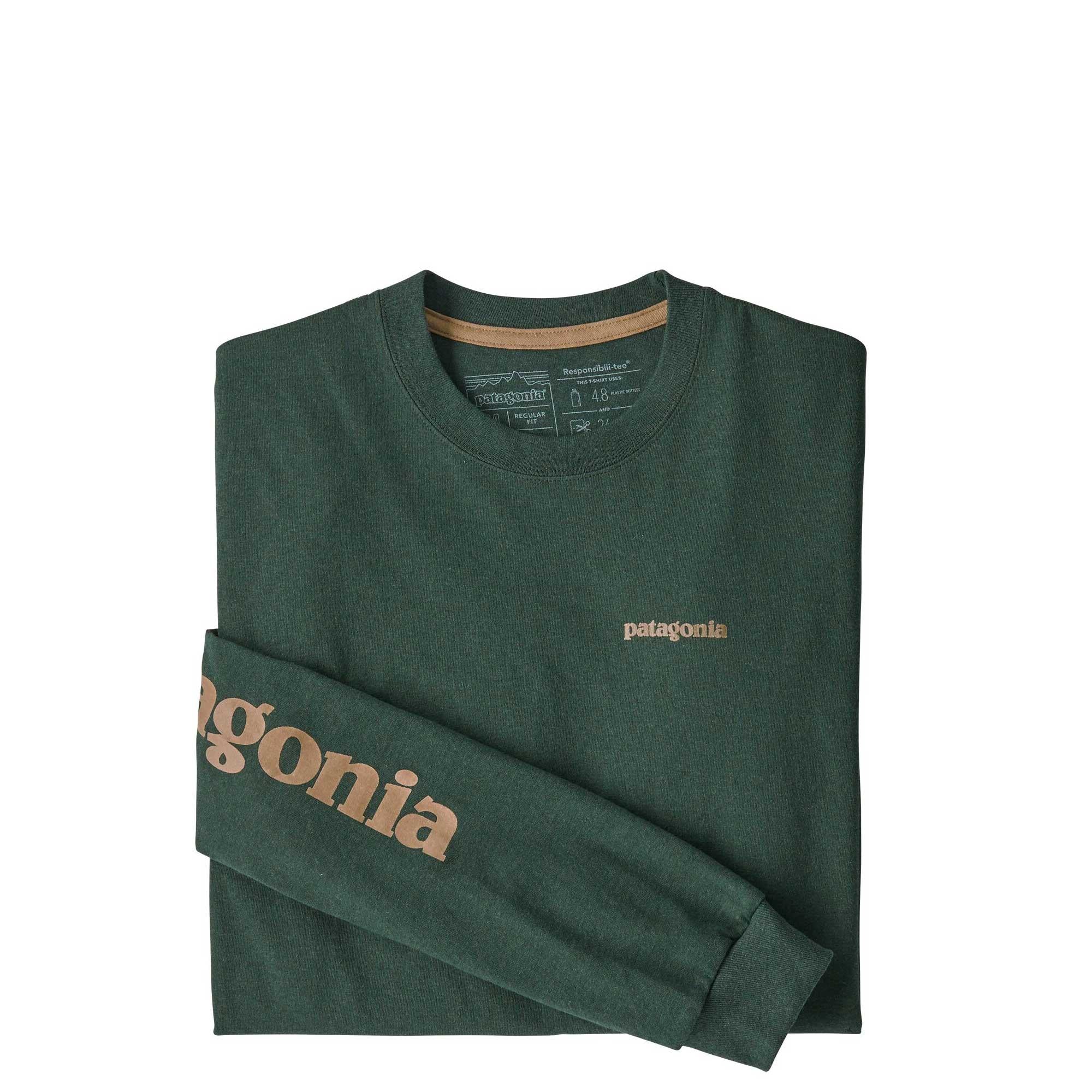 Patagonia Mens Longsleeve Text Logo Responsibili-tee
