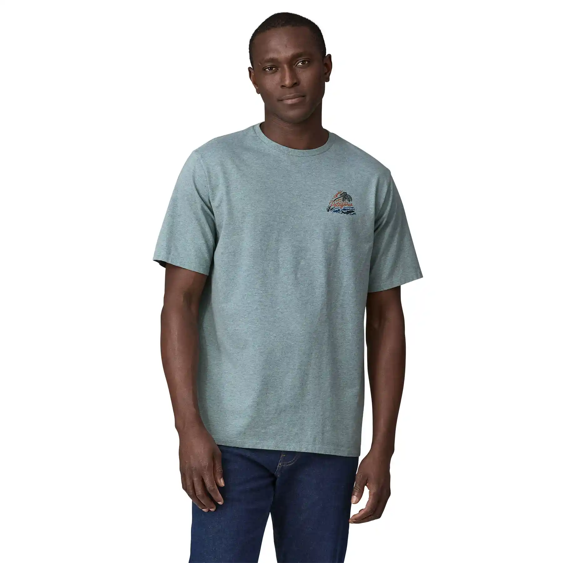 Patagonia Men's Take A Stand Responsibili-Tee, bayou badge: thermal blue - Image 2
