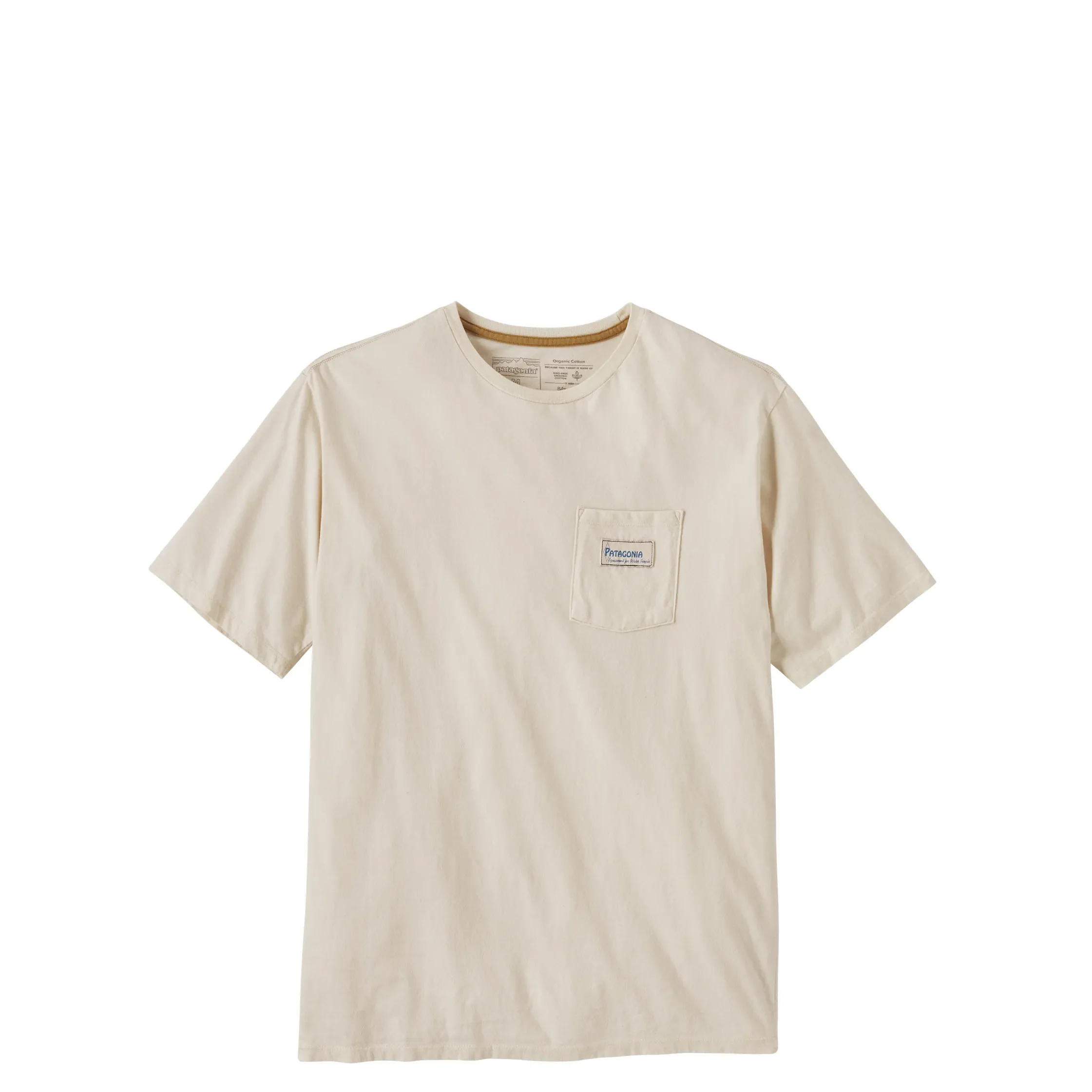 Patagonia Men's Water People Organic Pocket T-Shirt, water people banner: undyed natural - Image 3