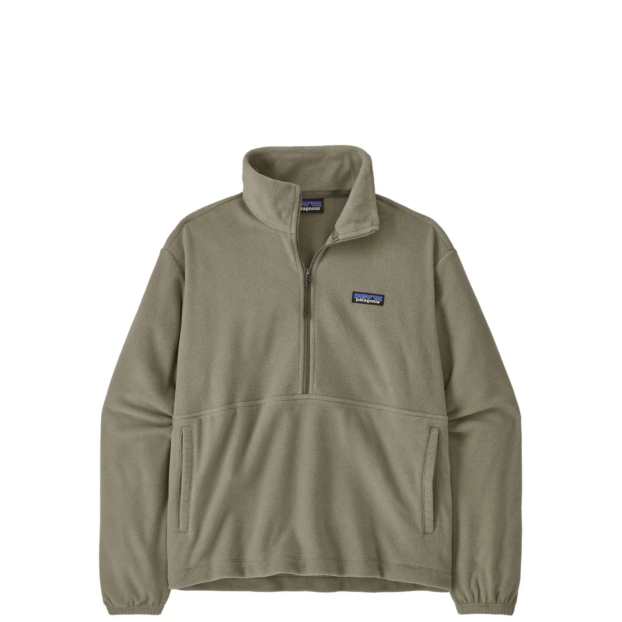 Patagonia Womens Micro D 1/2 Zip Fleece Pullover, river rock green