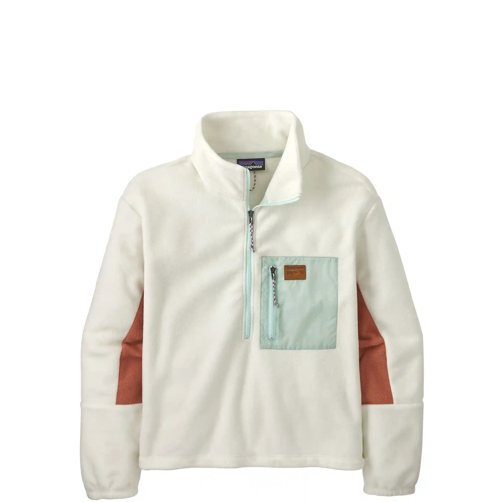 Patagonia Womens Microdini 1/2 Zip Pullover, birch white