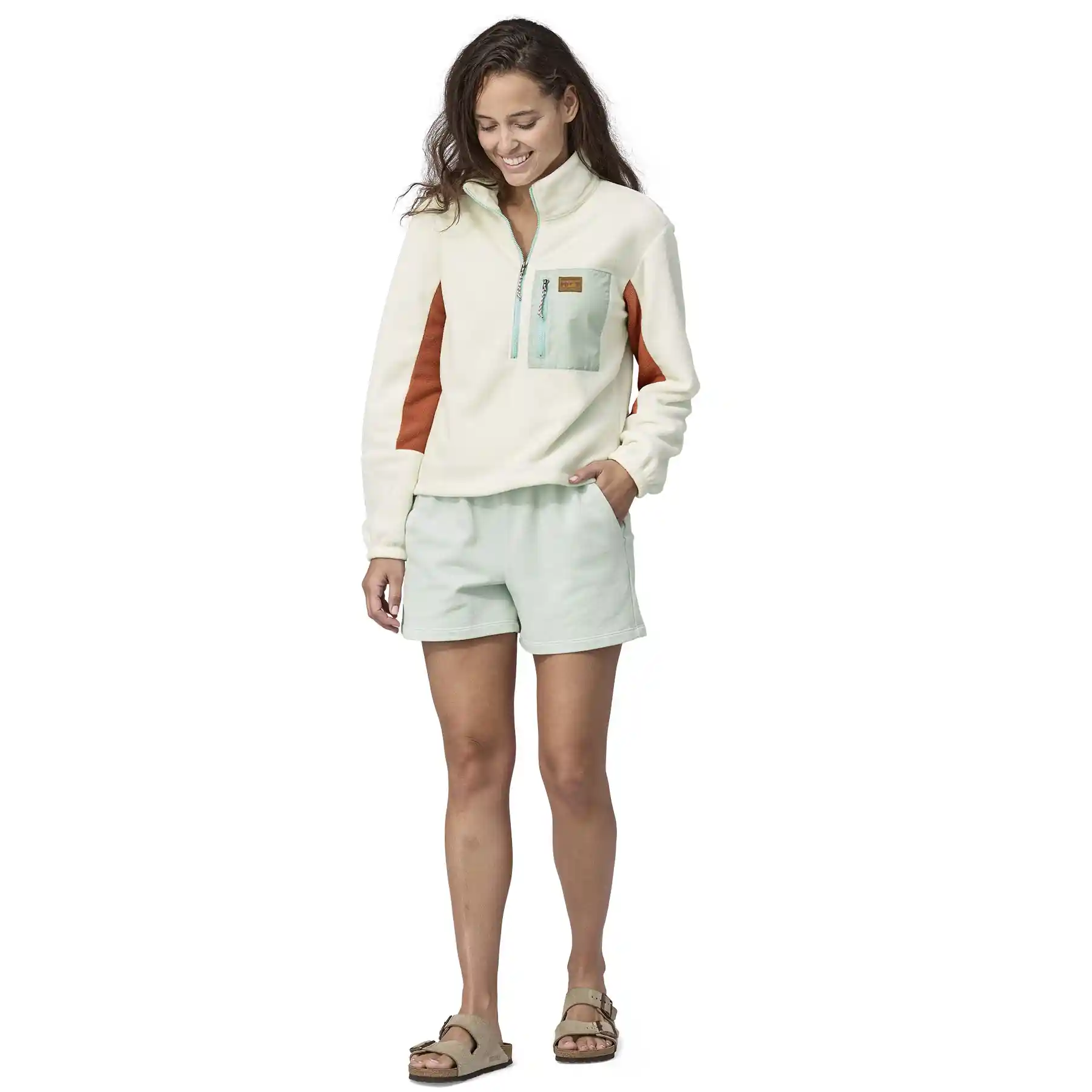 Patagonia Womens Microdini 1/2 Zip Pullover, birch white - Image 4
