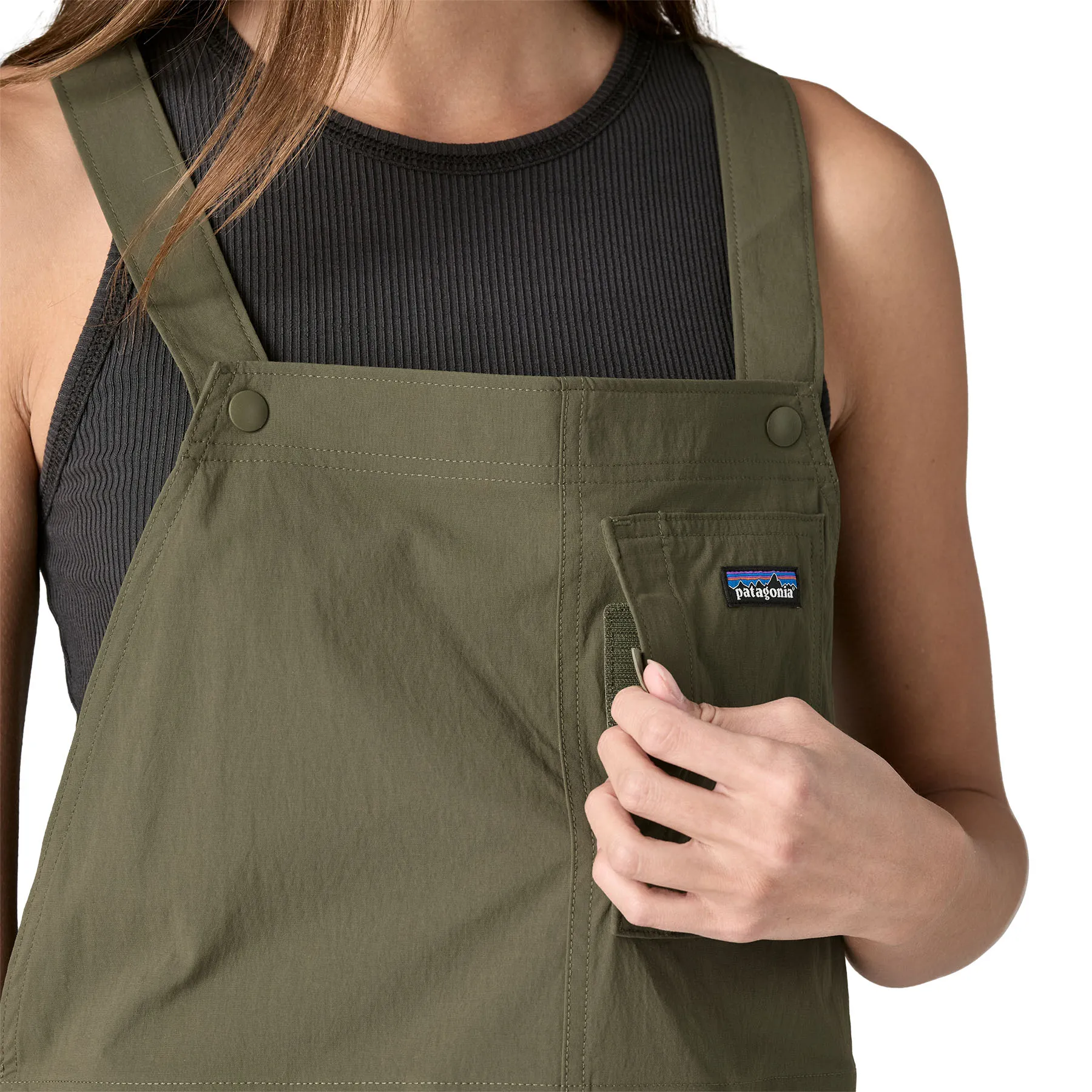 Patagonia Womens Outdoor Everyday Overalls, basin green - Image 5