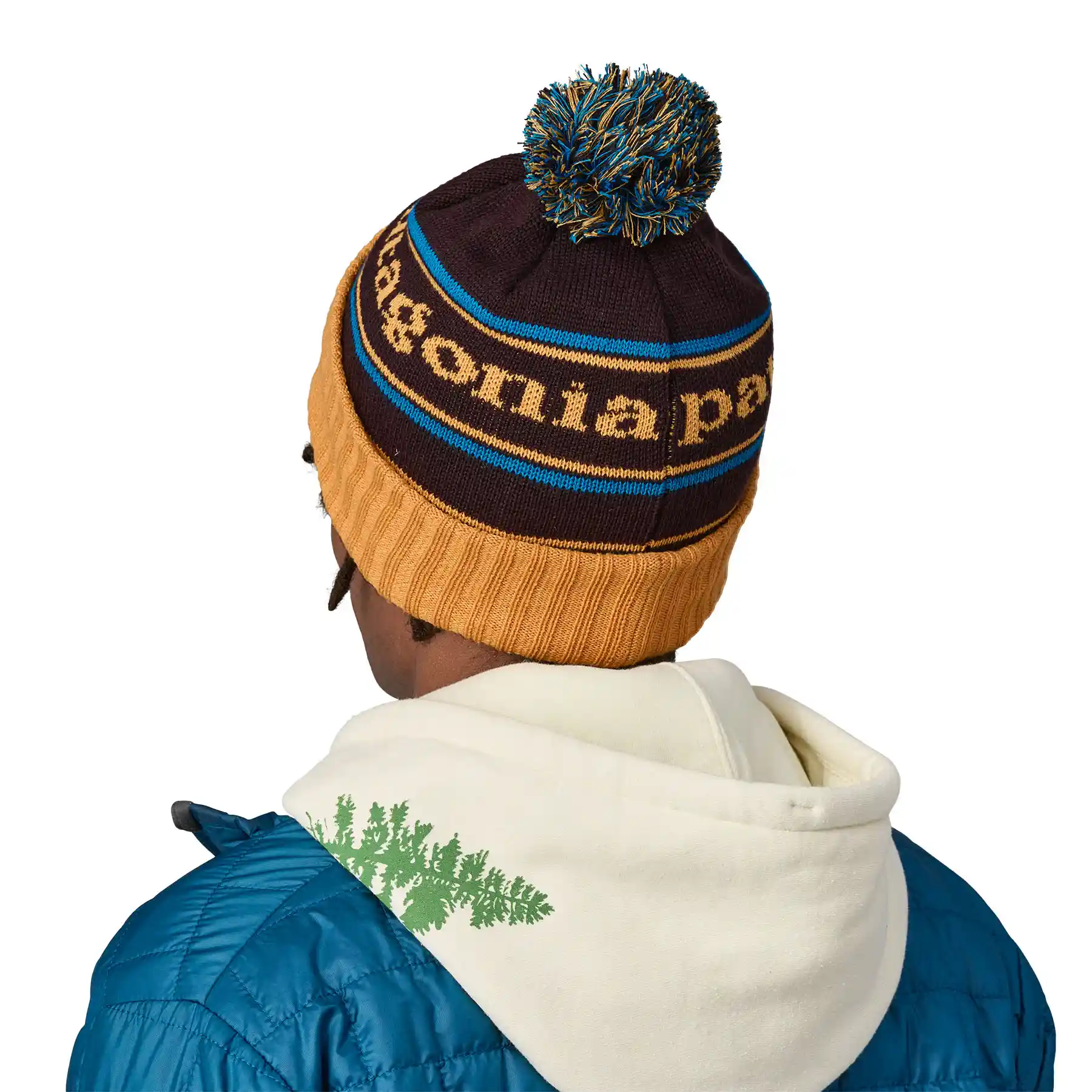 Patagonia Powder Town Beanie, park stripe: dried mango - Image 2