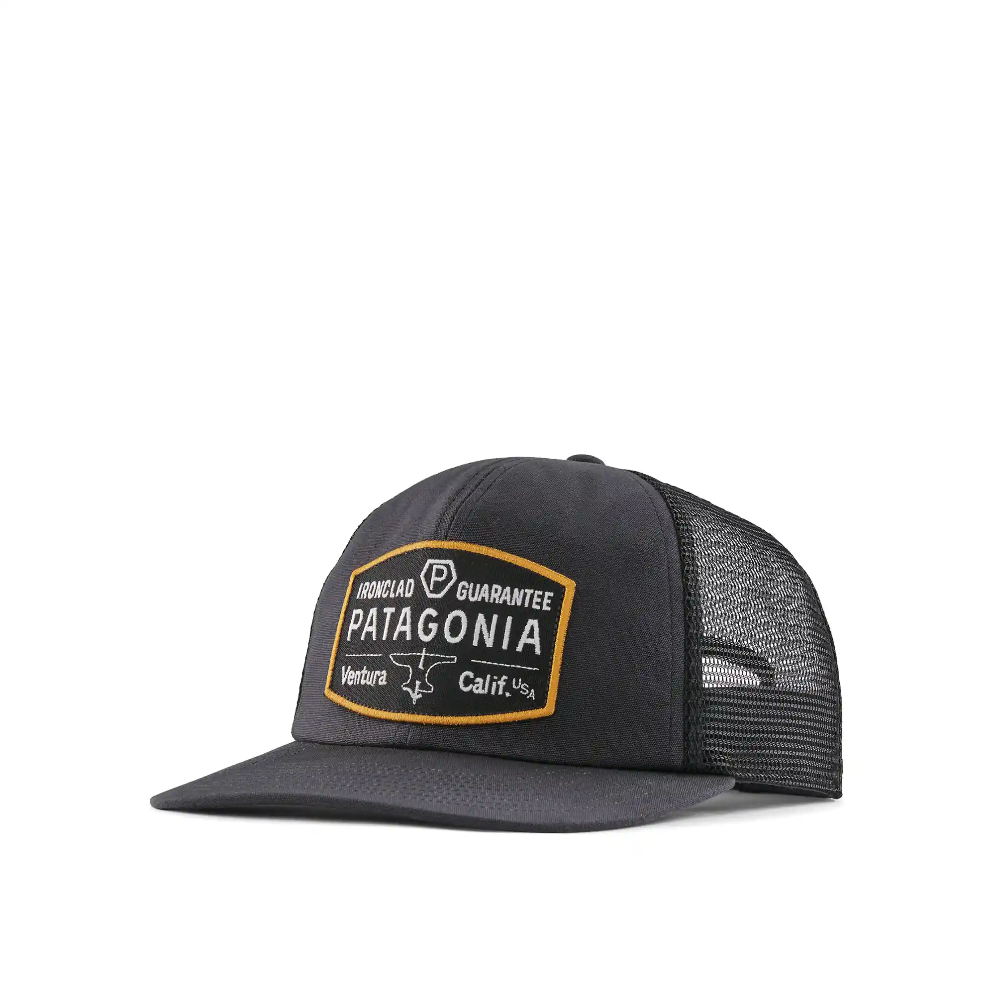 Patagonia Relaxed Trucker Hat, forge mark: ink black