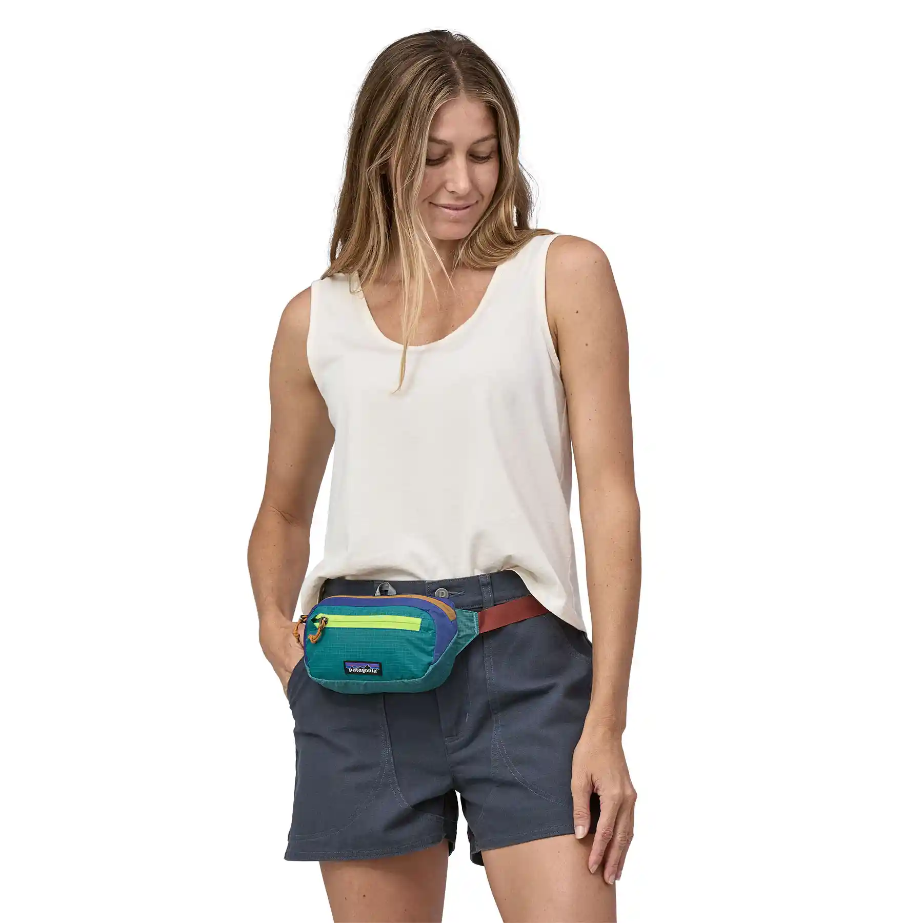Patagonia Ultralight Black Hole Mini Hip Pack, patchwork: subtidal blue - Image 3