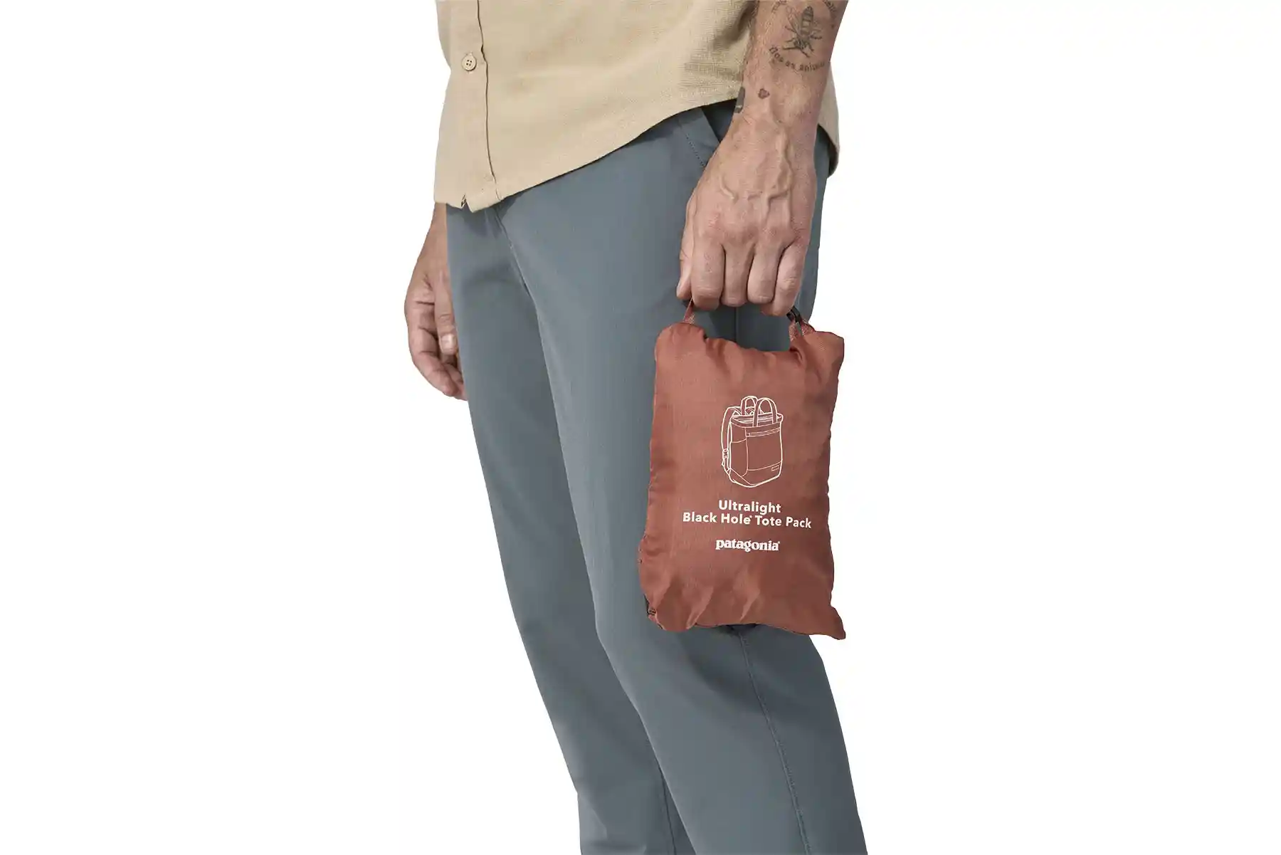 Patagonia Ultralight Black Hole Tote Pack, burl red - Image 5