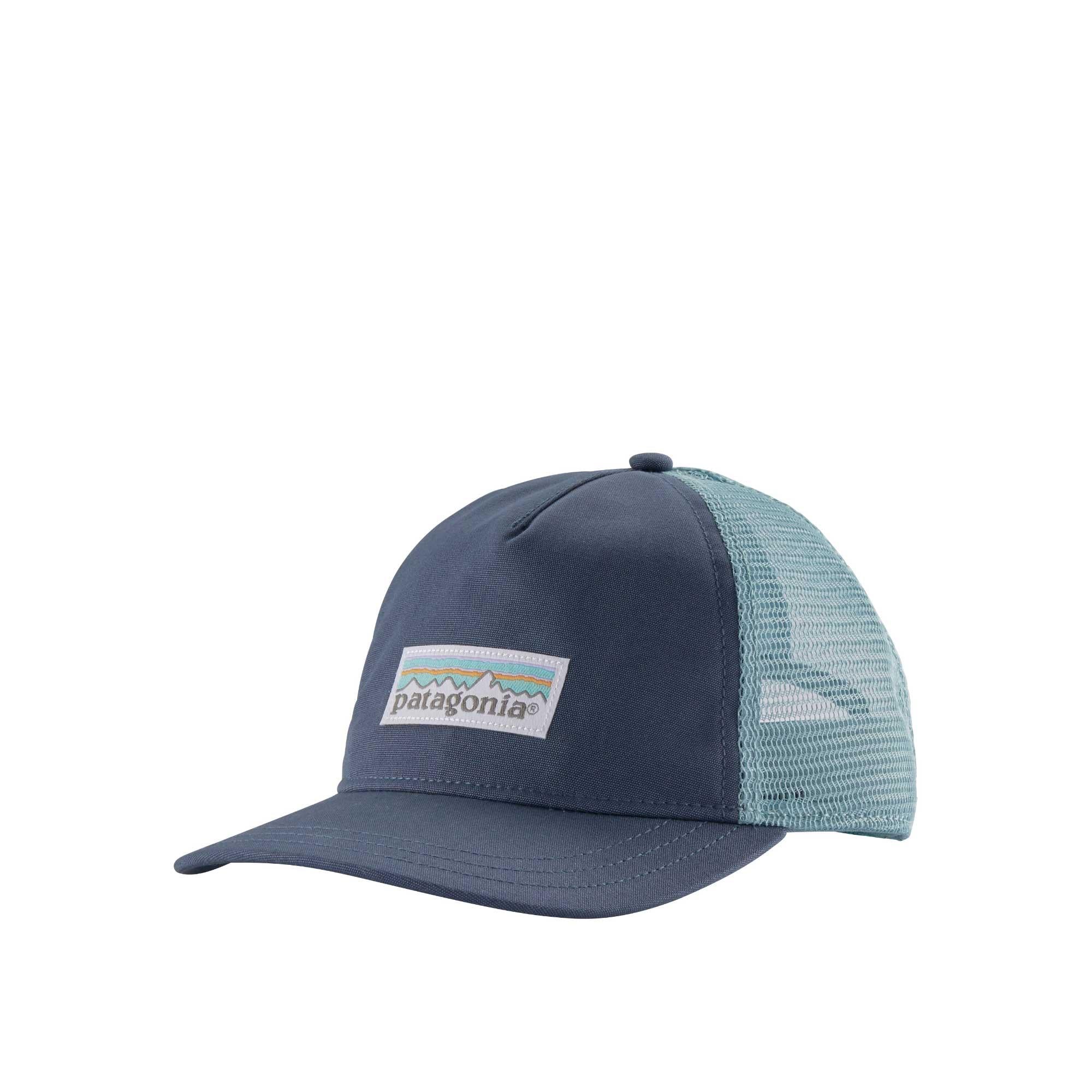 Patagonia W's Pastel P-6 Label Layback trucker hat, dolomite blue
