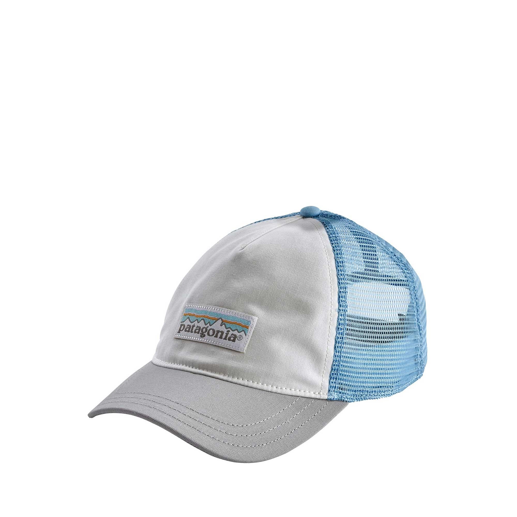 Patagonia W's Pastel P-6 Label Layback Trucker Hat - white with drifter grey