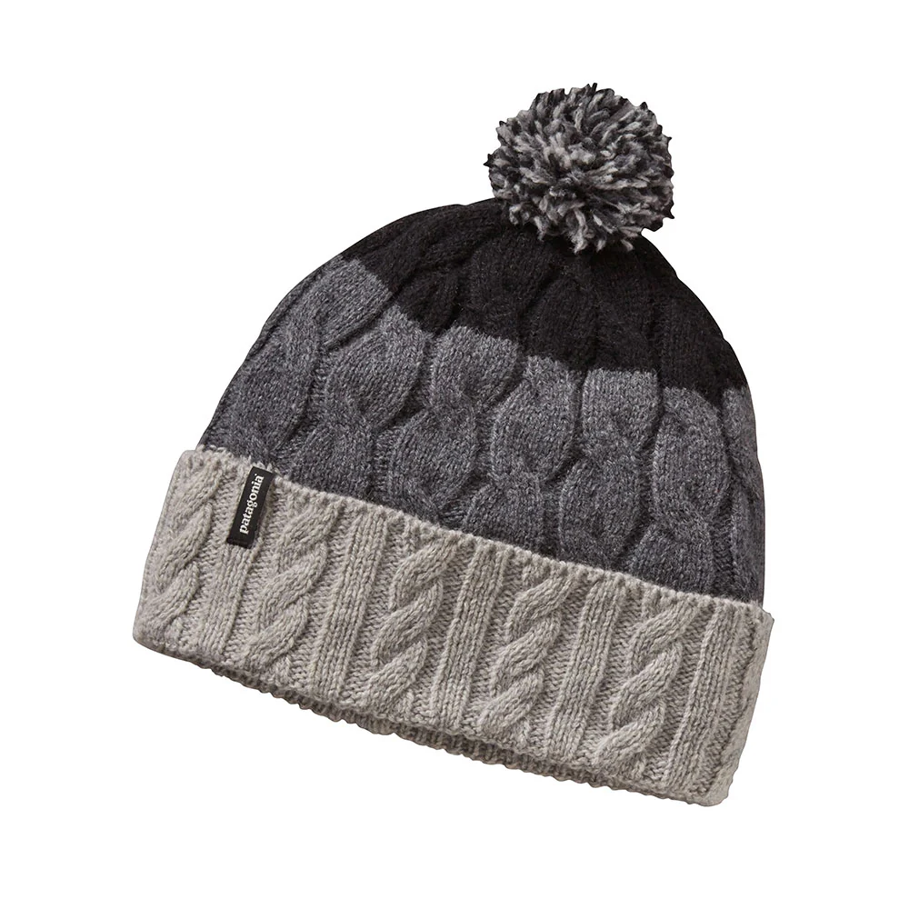 Patagonia Women's Pom Beanie, Glacier Stripe: Drifter Grey