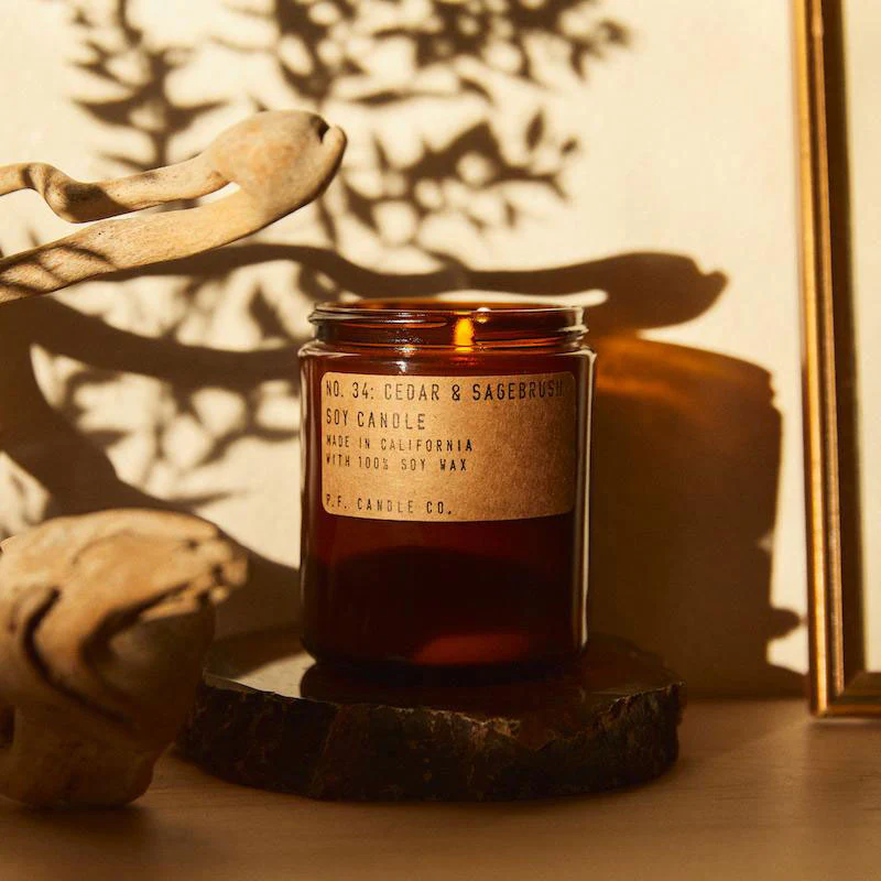 P.F. Candle Co. Cedar & Sagebrush - 7.2 Oz Standard Soy Candle - Image 2