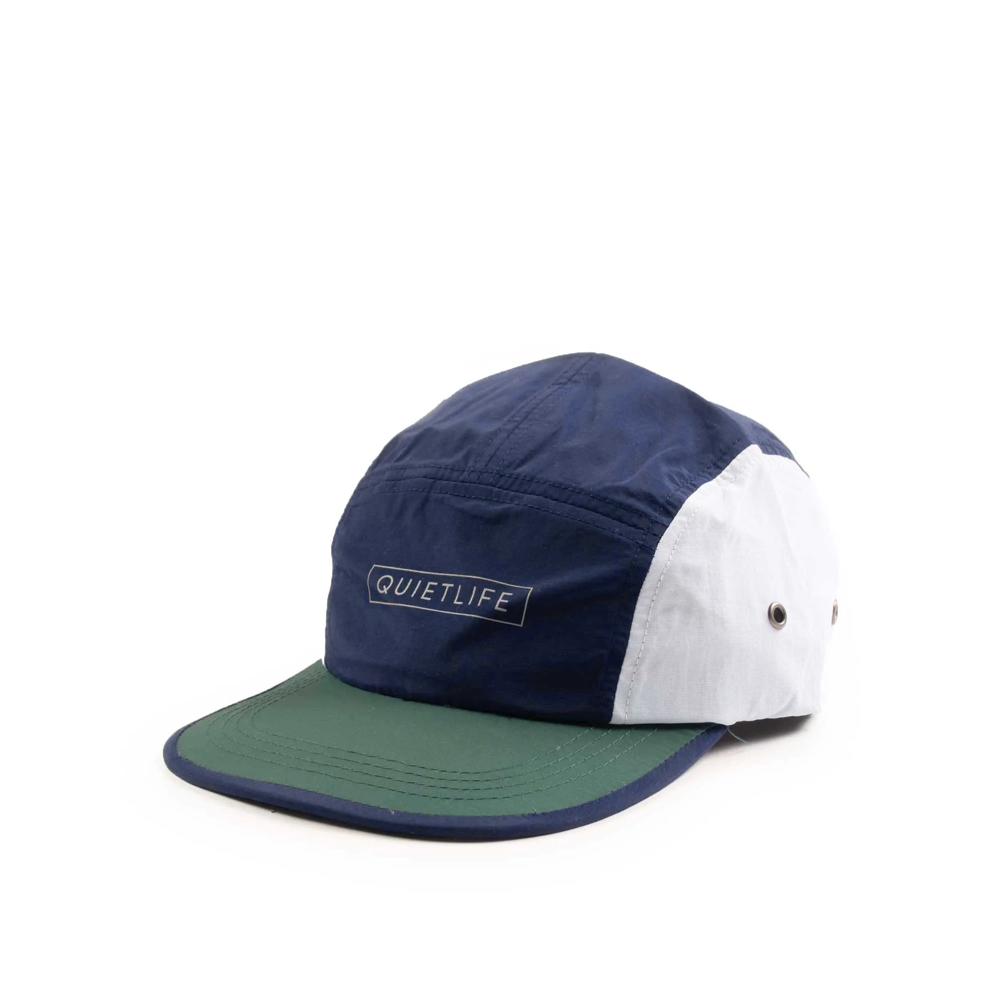 Quiet Life Colourblock 5 Panel Camper Hat, navy/green