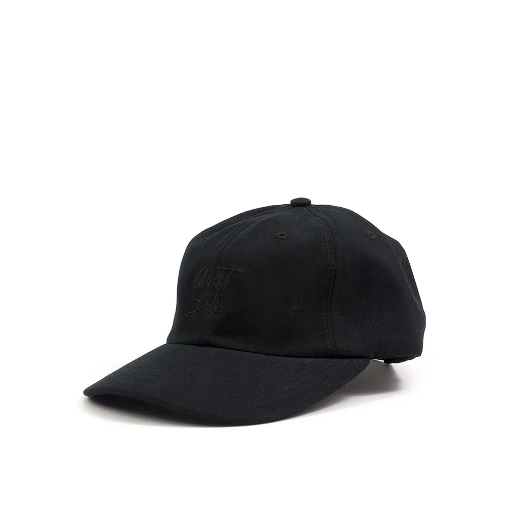 Quiet Life Cursive Polo hat, black