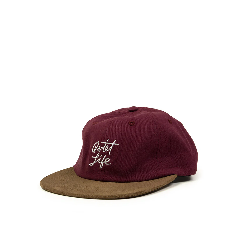 Quiet Life Cursive Polo hat, burgundy